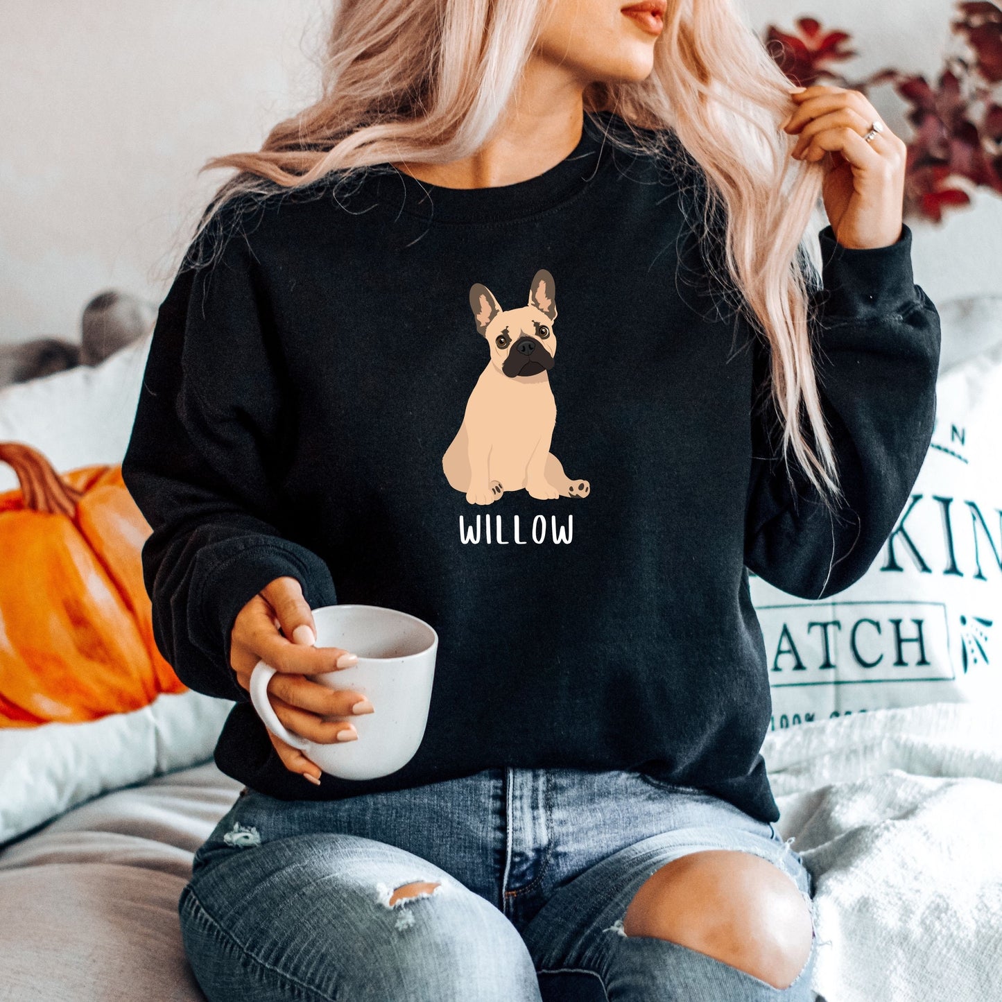 French Bulldog Sweatshirt, Personalized Dog Mom Sweatshirt, Frenchie Mom Shirt, Christmas French Bulldog Gifts, Frenchie Dad Sweater