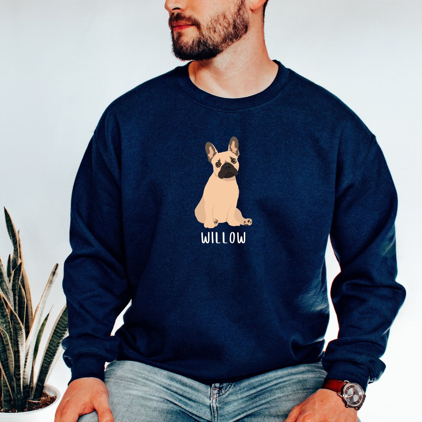 French Bulldog Sweatshirt, Personalized Dog Mom Sweatshirt, Frenchie Mom Shirt, Christmas French Bulldog Gifts, Frenchie Dad Sweater