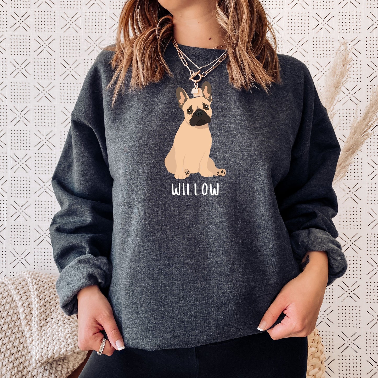 French Bulldog Sweatshirt, Personalized Dog Mom Sweatshirt, Frenchie Mom Shirt, Christmas French Bulldog Gifts, Frenchie Dad Sweater