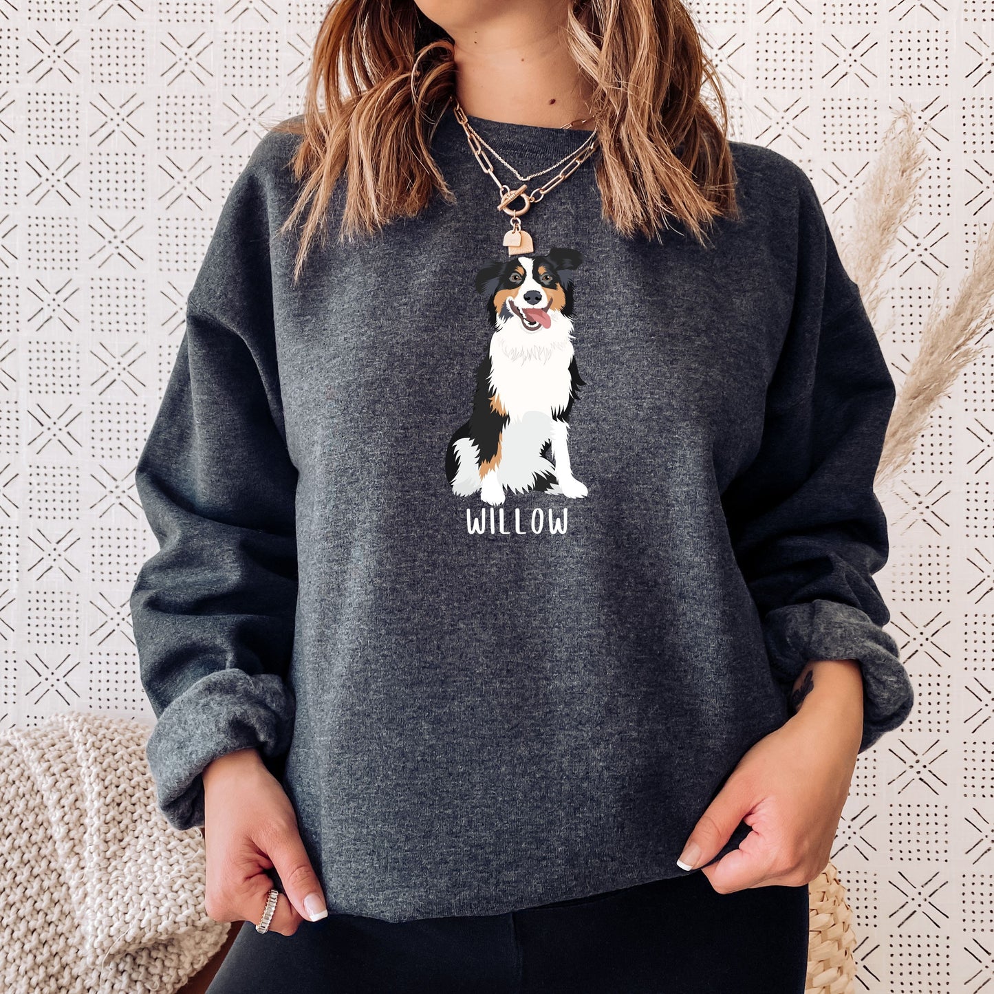 Australian Shepherd Sweatshirt, Border Collie Gifts, Aussie Ornament, Aussie Mom Shirt, Aussie Dad Sweater, Aussie Christmas Gift