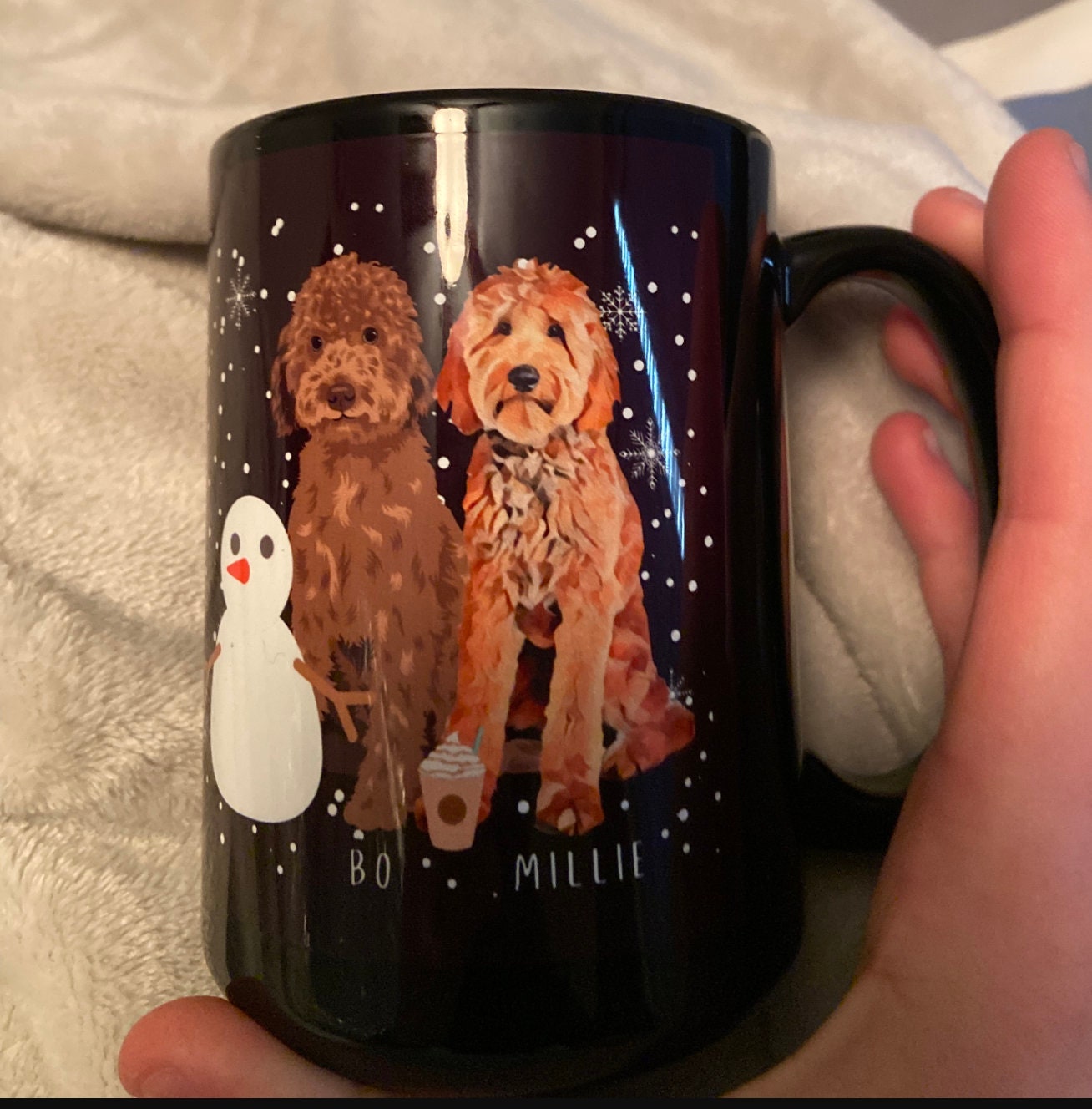 Christmas Goldendoodle Mug 15oz, Winter Wonderland Mug, Dog Mom Mug, Doodle Mom Gifts, Large Coffee Mug, Labradoodle Mug, Bernedoodle Mug
