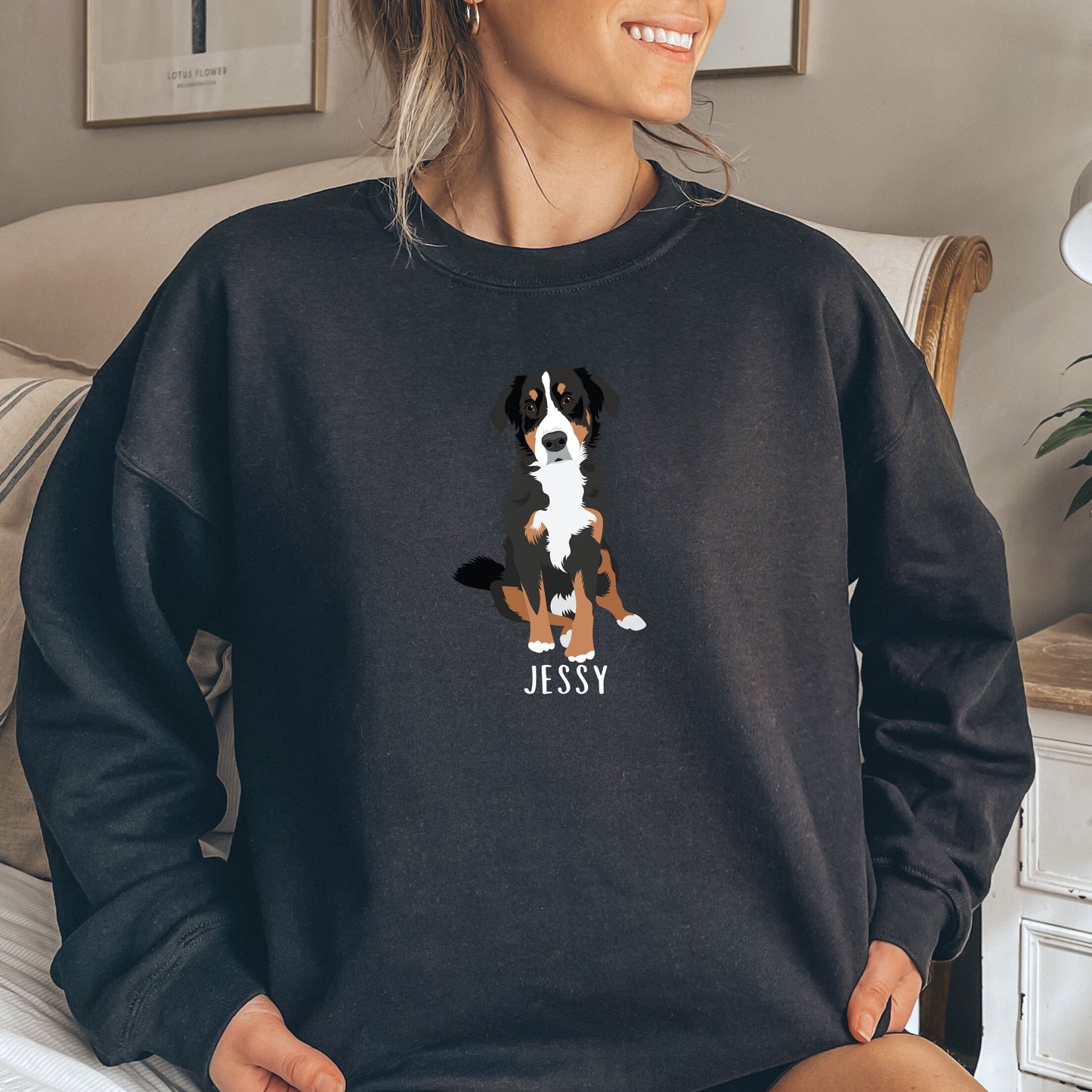Bernese Mountain Dog Sweatshirt, bernese gifts, dog mom sweatshirt, mothers day gift, sister birthday gift, cottagecore bernese mom shirt