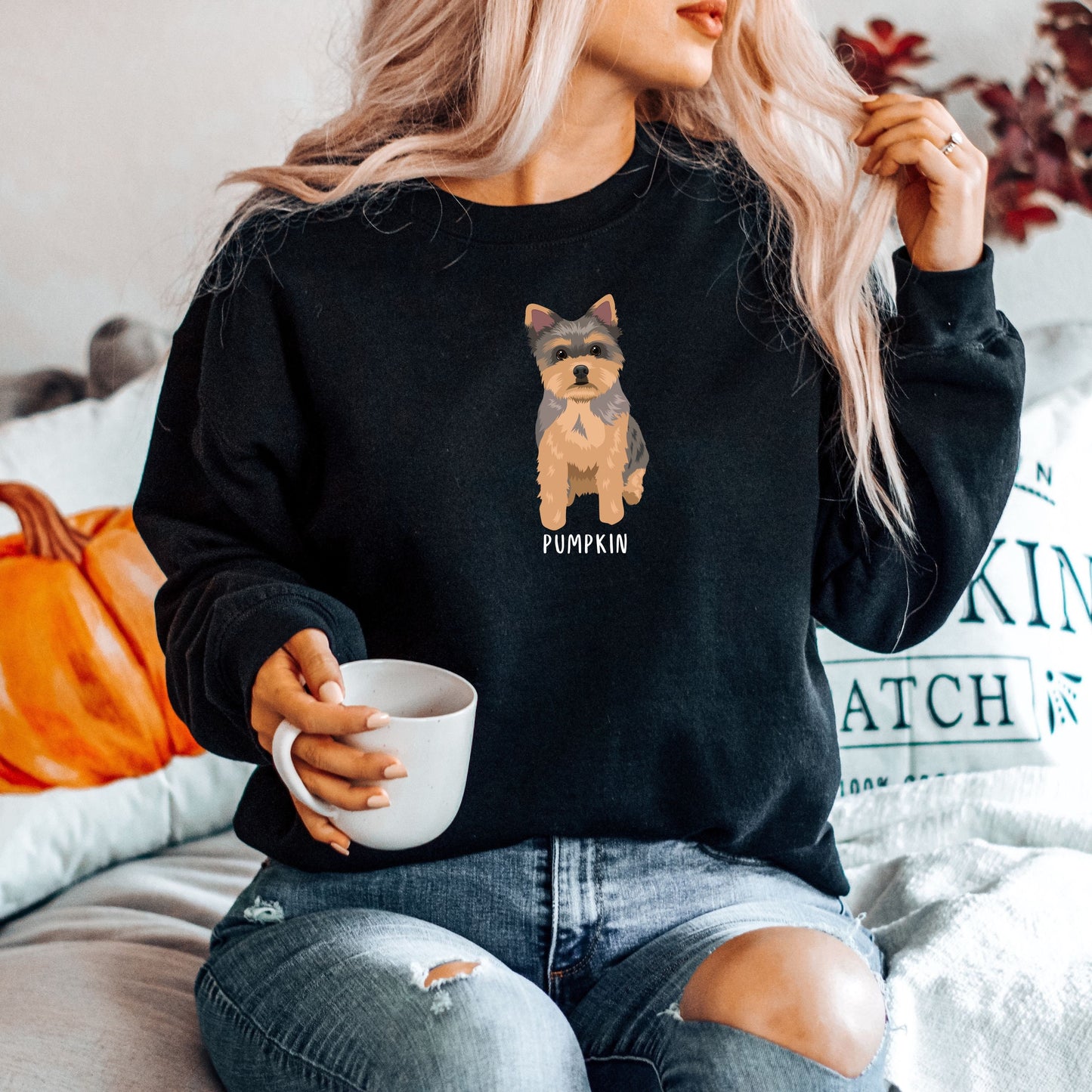 Yorkie Puppy Sweatshirt, Yorkshire Terrier, Yorkie Gifts, Yorkie Mom Shirt, Dog Sweater, Terrier Dad Shirt, Yorkie Dogs, Yorkie Lover Gifts