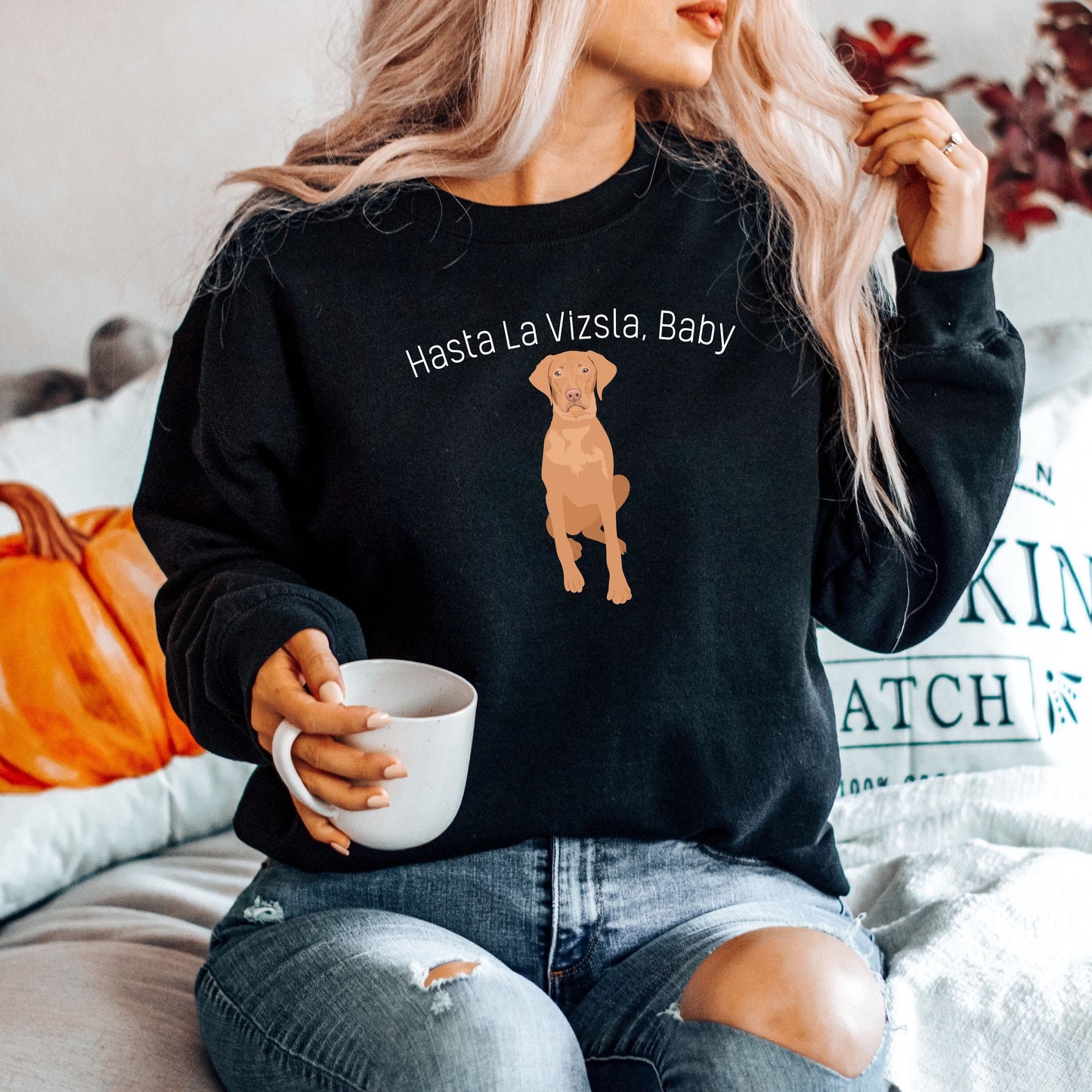 Vizsla Sweatshirt, Hasta La Vizsla, Baby Dog Shirt, Vizsla Gifts, Vizsla Mama, Viszla Sweater, Vizsla Lover Gifts, Vizsla Shirt, Vizsla Dad