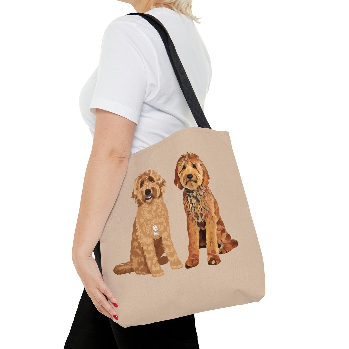 Golden doodle tote bag
