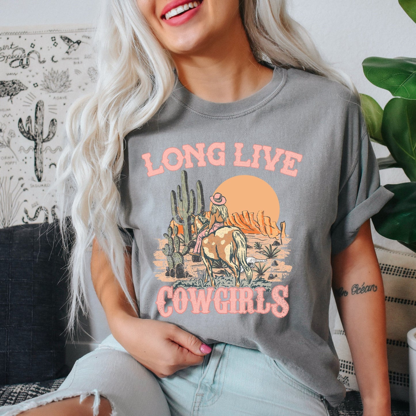 Long live cowgirls tee, comfort colors vintage inspired t-shirt, comfort colors shirt, Nashville tee, music city, tennessee tee, cowboy tee