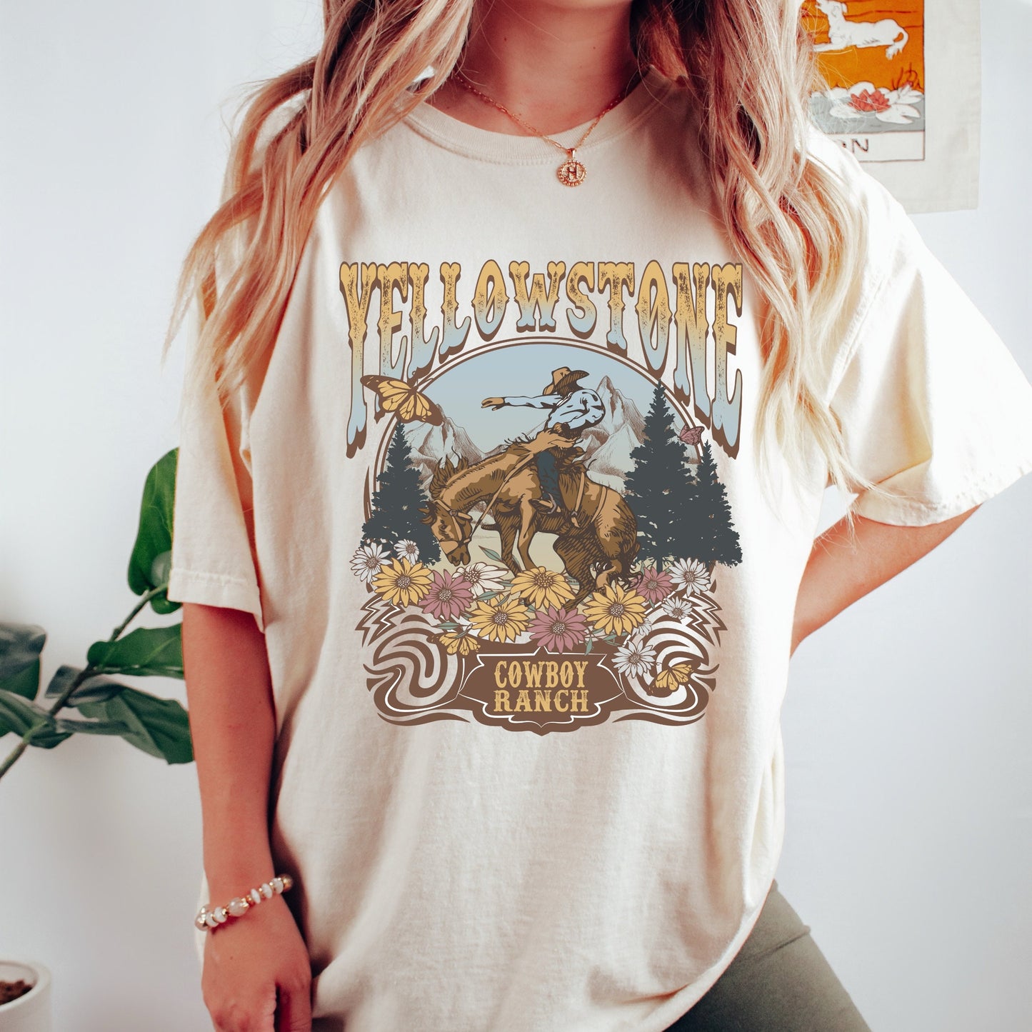 Yellowstone cowboy ranch tee, rodeo cowboy t-shirt, cowgirls tee, comfort colors tshirt, long live the cowgirls, retro Nashville tee