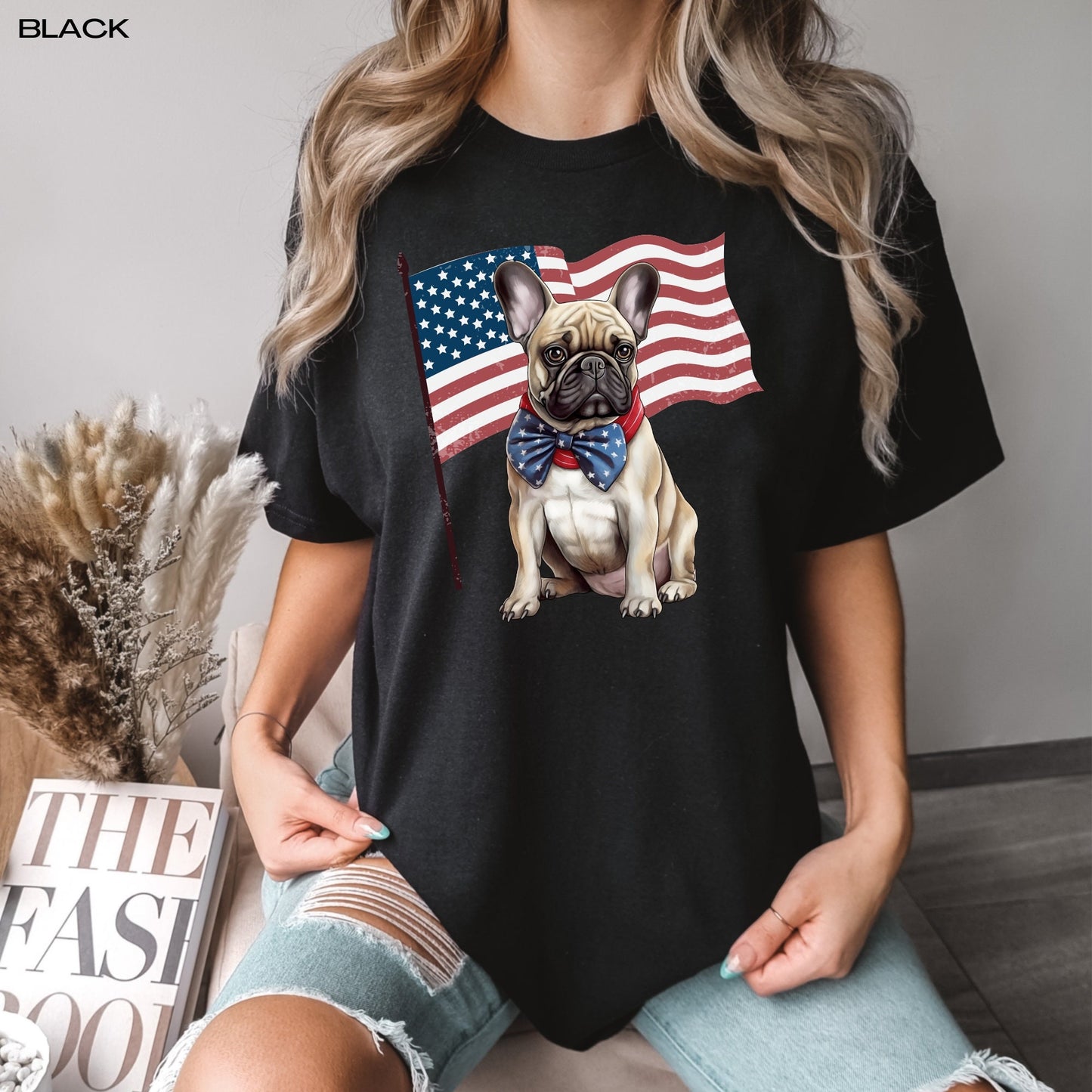 4th of july french bulldog shirt, french bulldog tee, french bulldog mom gift, Retro 4th of July Shirt, Red White and Blue, America shirt