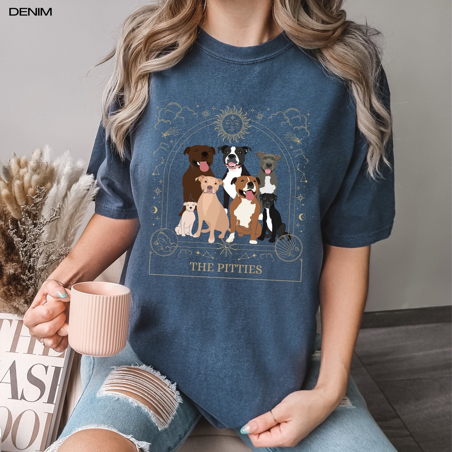 The Pitty tarot comfort colors t-shirt, Pitbull gifts, Pitbull lover shirt, rescue dog shirt, I love Pitbulls tee, Pitbull mom gift