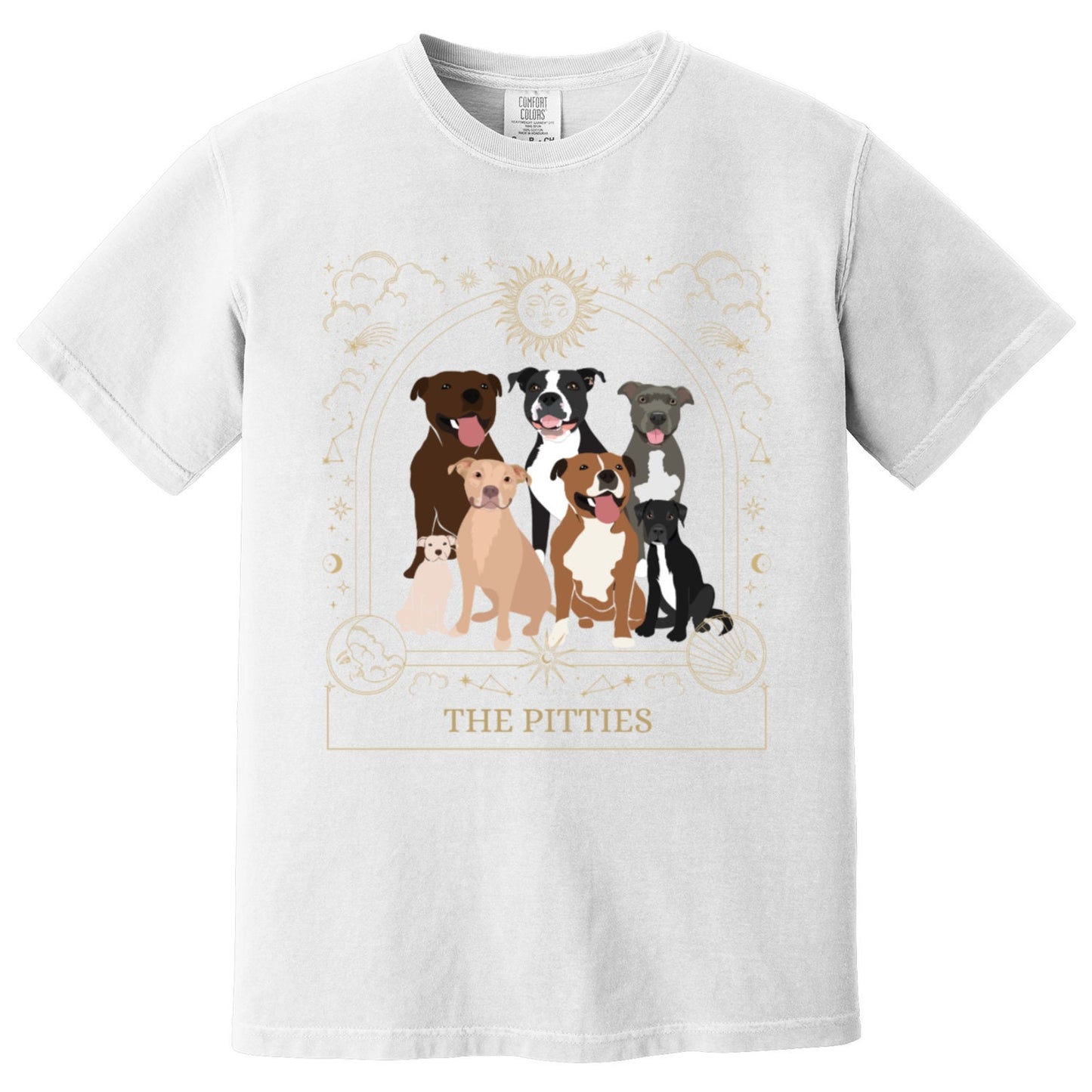 The Pitty tarot comfort colors t-shirt, Pitbull gifts, Pitbull lover shirt, rescue dog shirt, I love Pitbulls tee, Pitbull mom gift