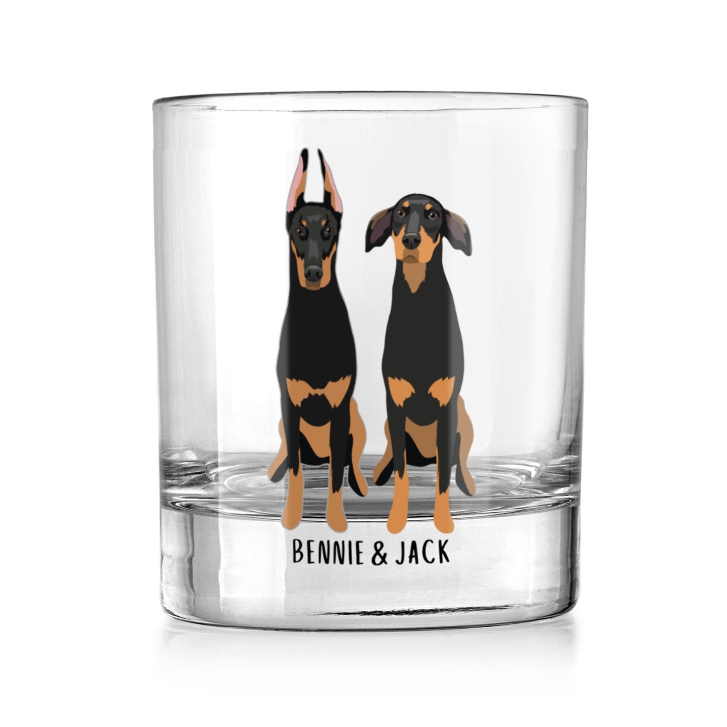Doberman dad gift, whiskey glass, doberman gifts, doberman mom, doberman puppy, brown doberman, wedding gift, anniversary gift, pet los gift