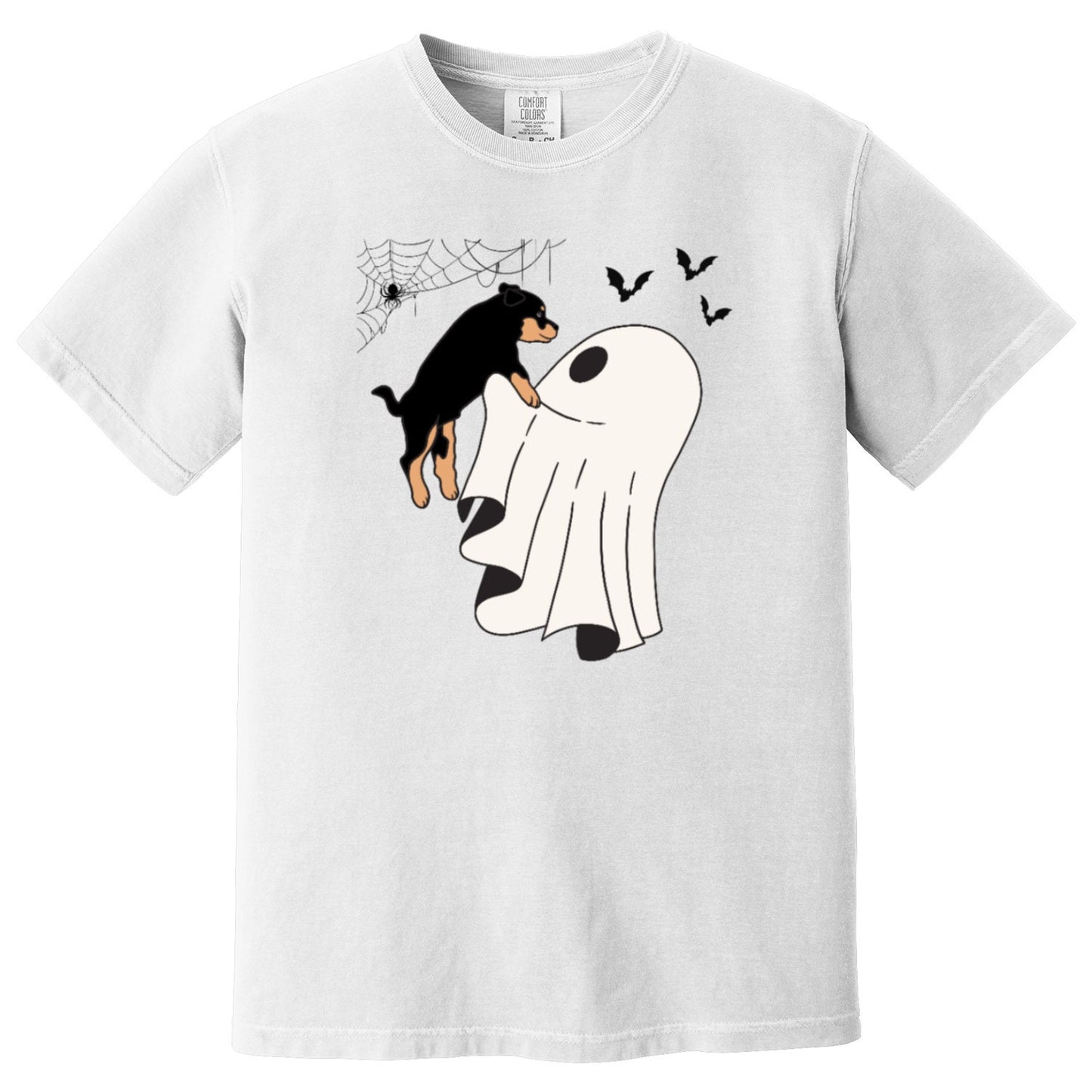 Ghost Rottweiler shirt, comfort colors t-shirt, Halloween rottweiler gift, rottie mom birthday gift, rottweiler puppy dad christmas gift
