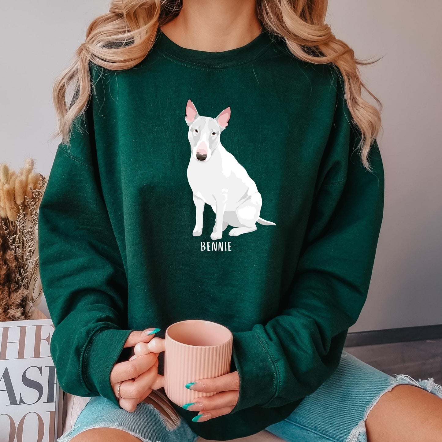 Personalized Bull Terrier sweatshirt, bull terrier gift, dog mom sweatshirt, bully mom gift, dog dad Christmas gift, terrier Halloween shirt
