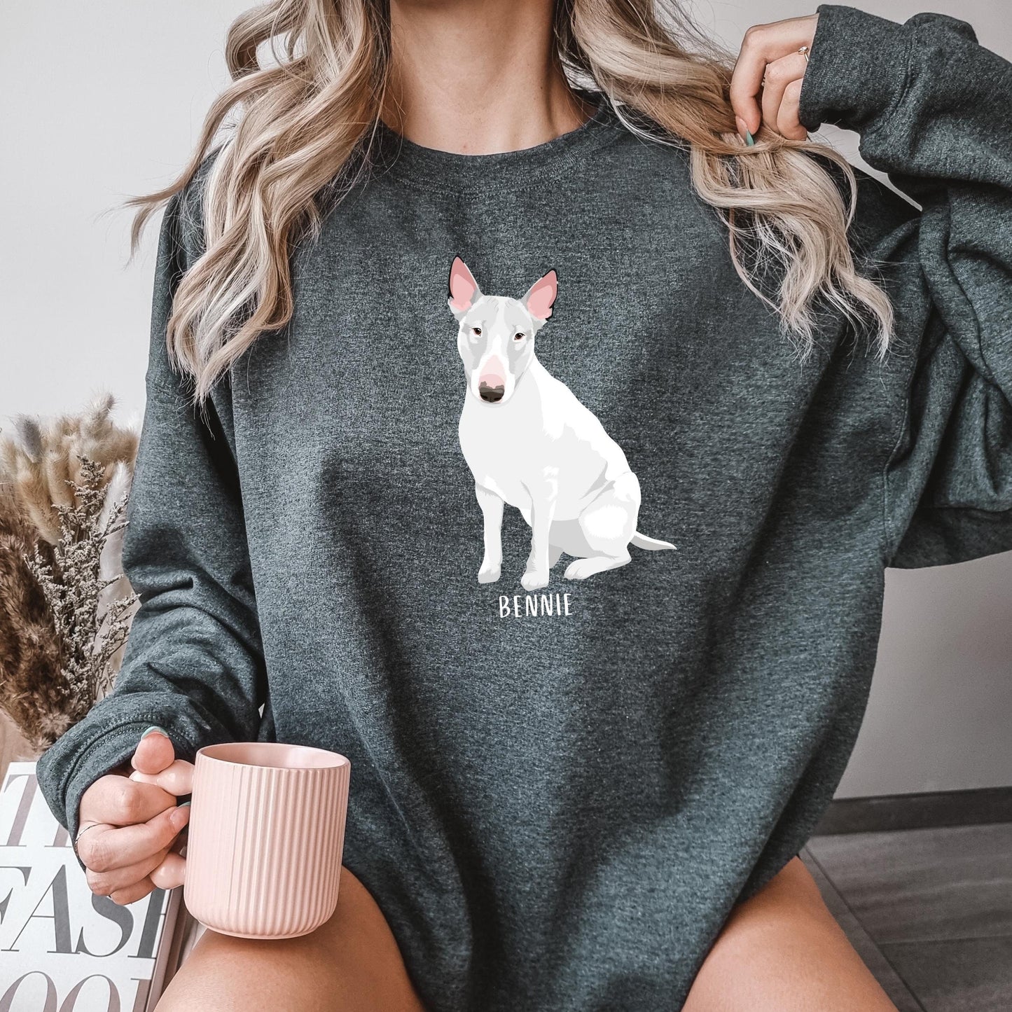 Personalized Bull Terrier sweatshirt, bull terrier gift, dog mom sweatshirt, bully mom gift, dog dad Christmas gift, terrier Halloween shirt