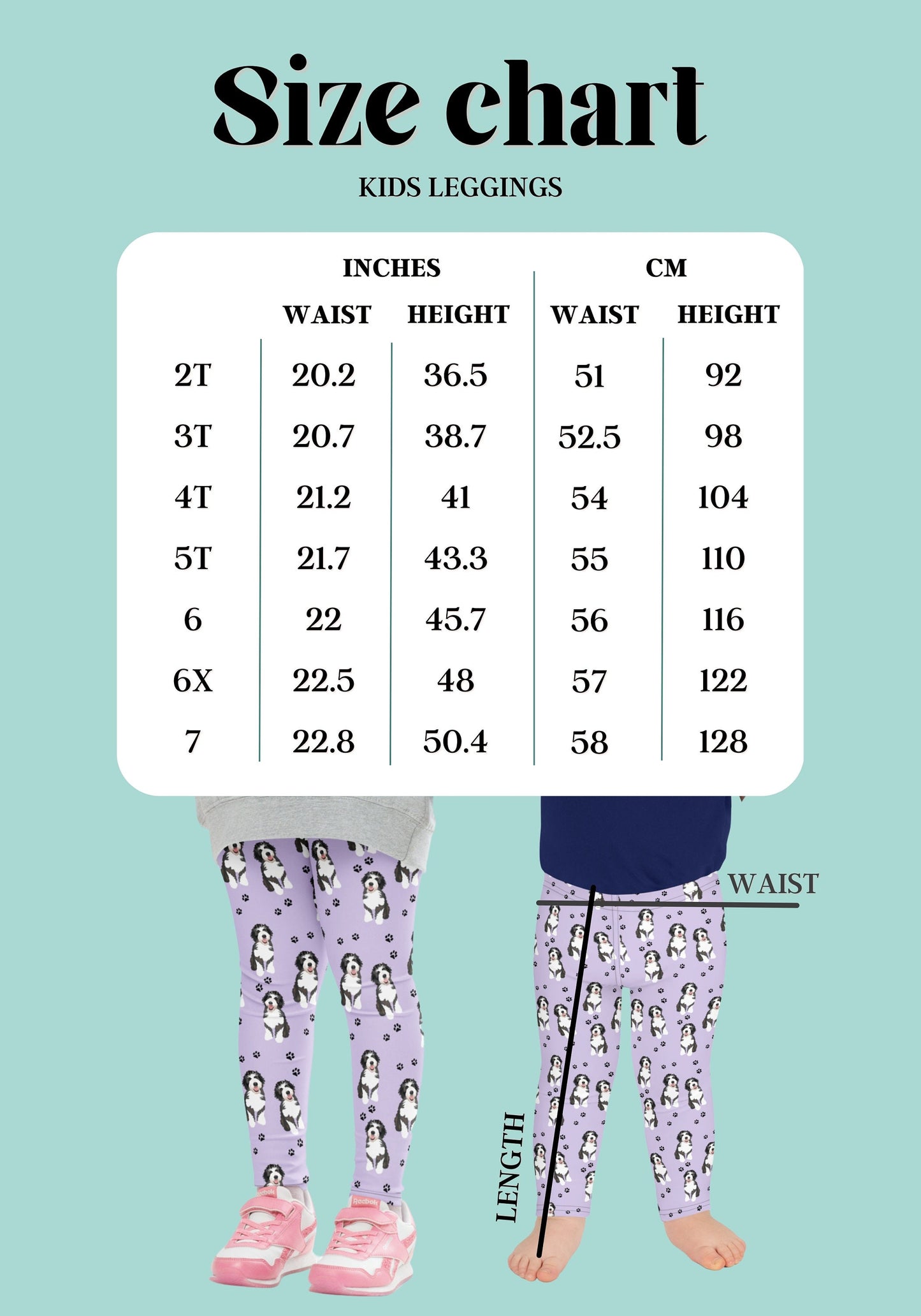 Goldendoodle leggings for kids, girl pants, doodle gifts, niece birthday gift, summer workout leggings, doodle mom gift, boy toddler pants
