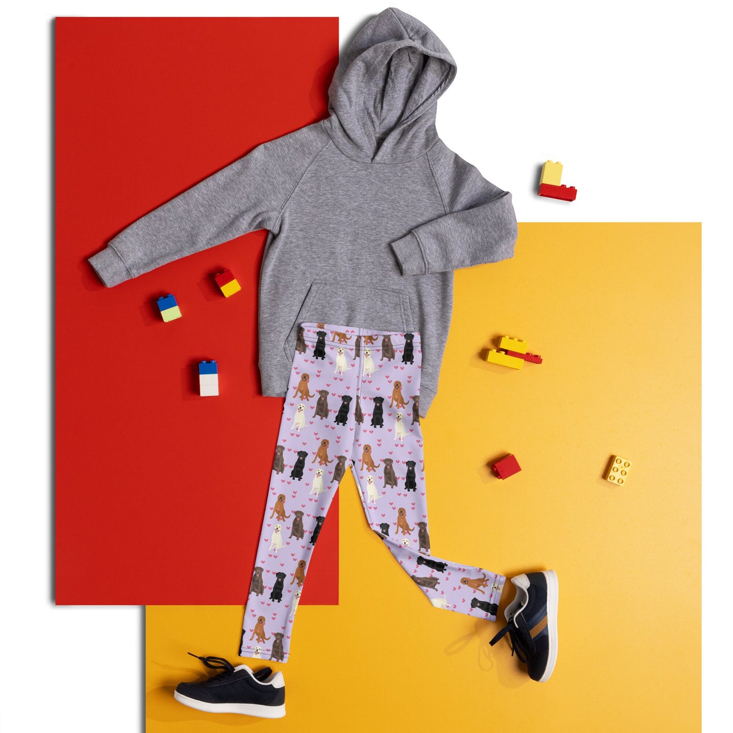Labrador leggings for kids, labrador gifts, fox red lab, toddler labrador pajama bottoms, niece birthday gift, toddler sports pants