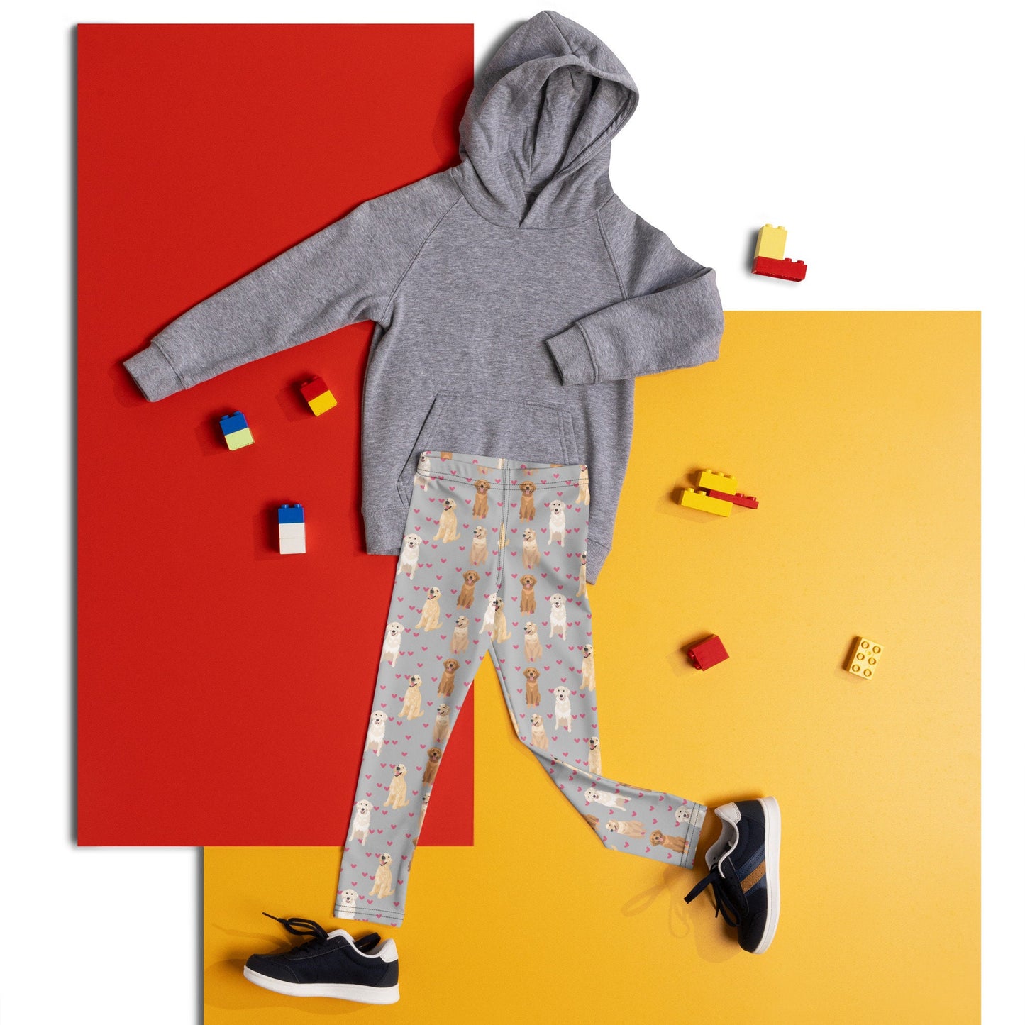 Golden Retriever Leggings for kids, retriever gifts, life is golden, niece birthday gift, boy toddler summer pants, dogs and kids gifts