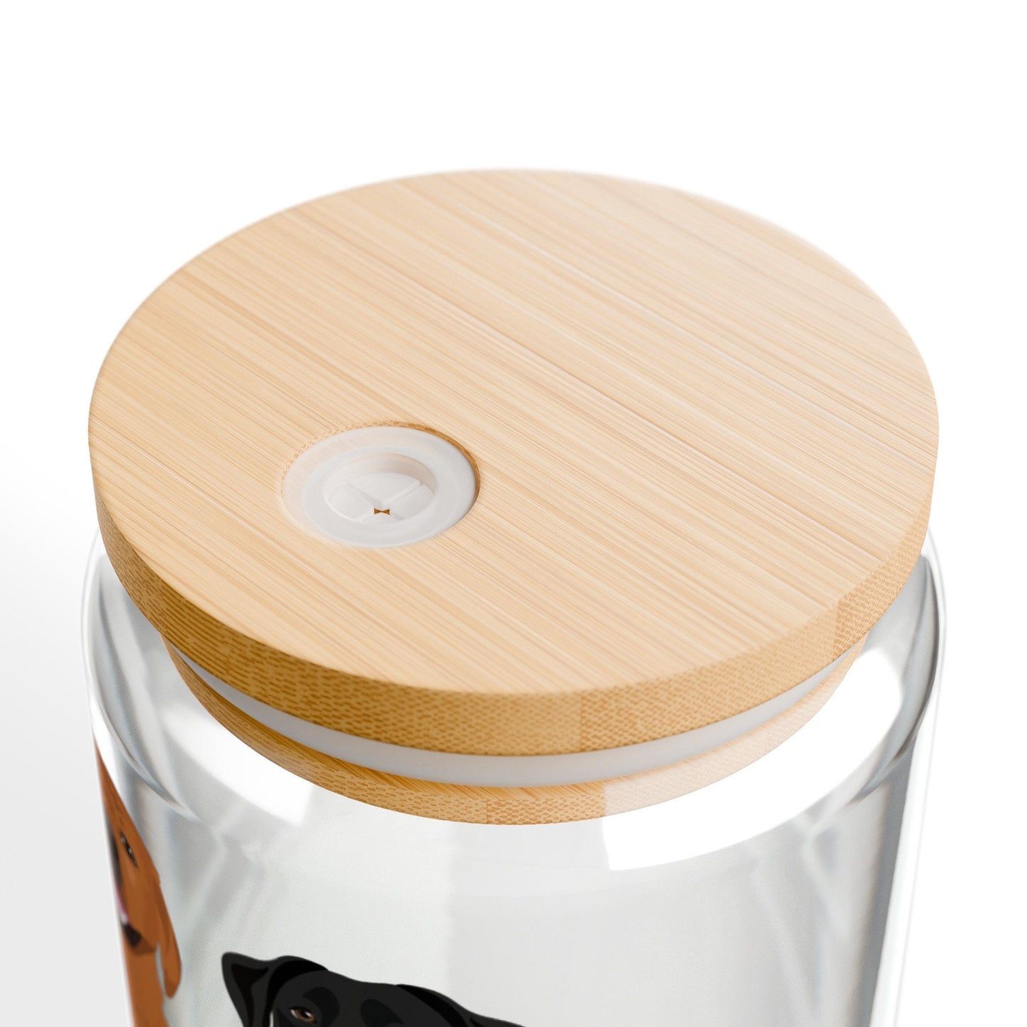 Labrador Retriever Can Glass With Lid & Straw, iced coffee glass, labrador gift, wife birthday gift, red fox labrador mom gift, gift for her