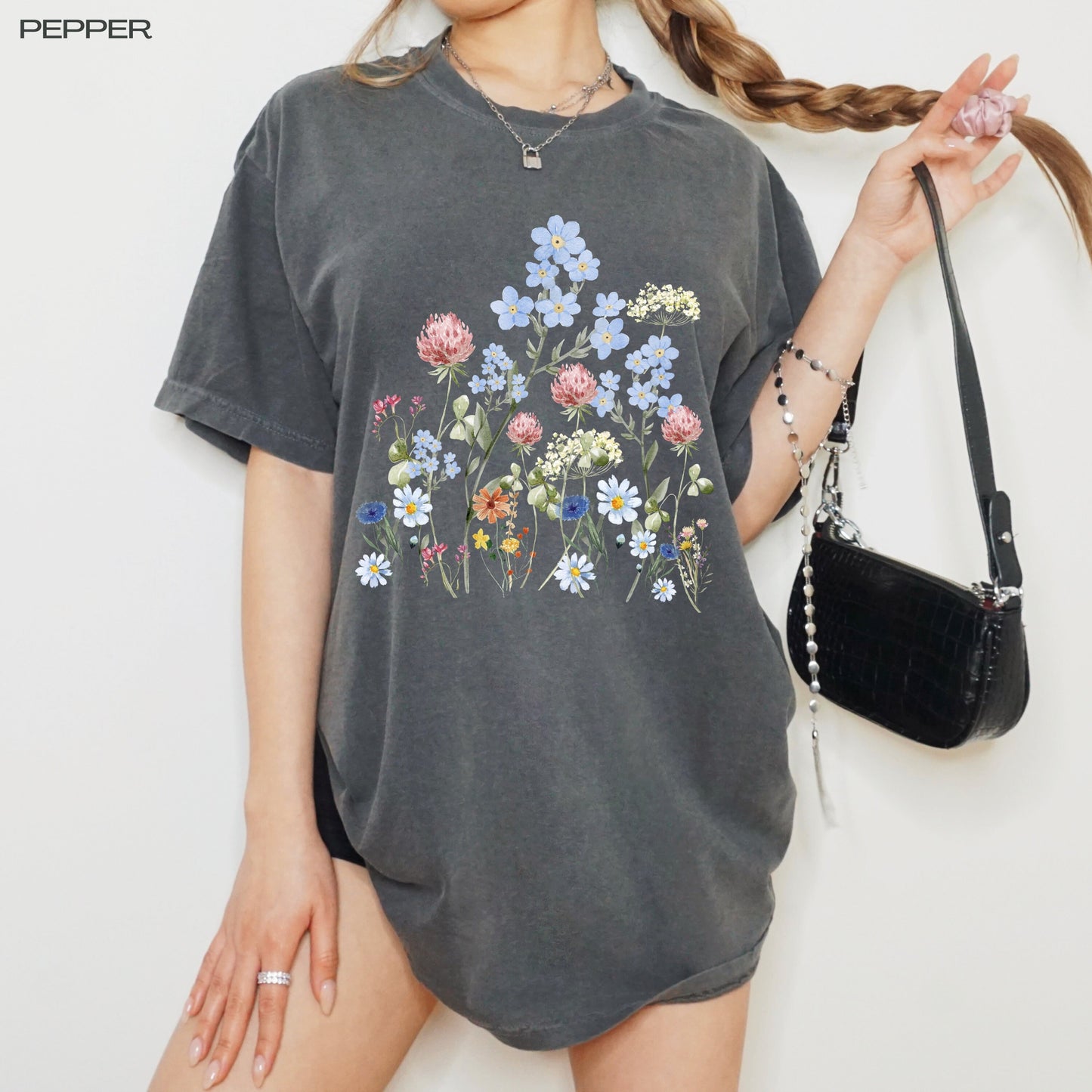 Cottagecore wildflower shirt, comfort colors t-shirt, cottagecore aestheti tee, mothers day gift, niece birthday gift, boho, botanical shirt