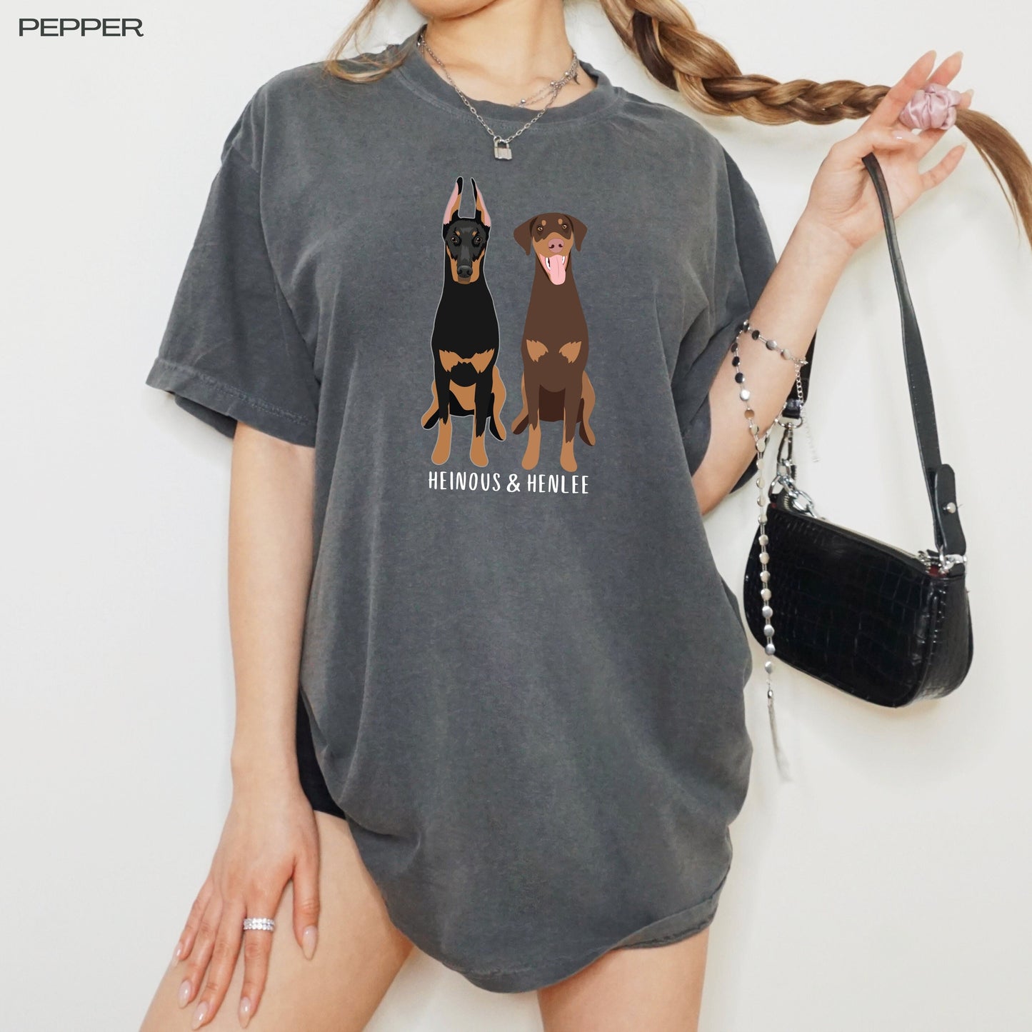 Doberman t-shirt, comfort colors shirt, doberman gift, doberman dad gift, brown doberman mom, doberman pincher, personalized dog owner shirt