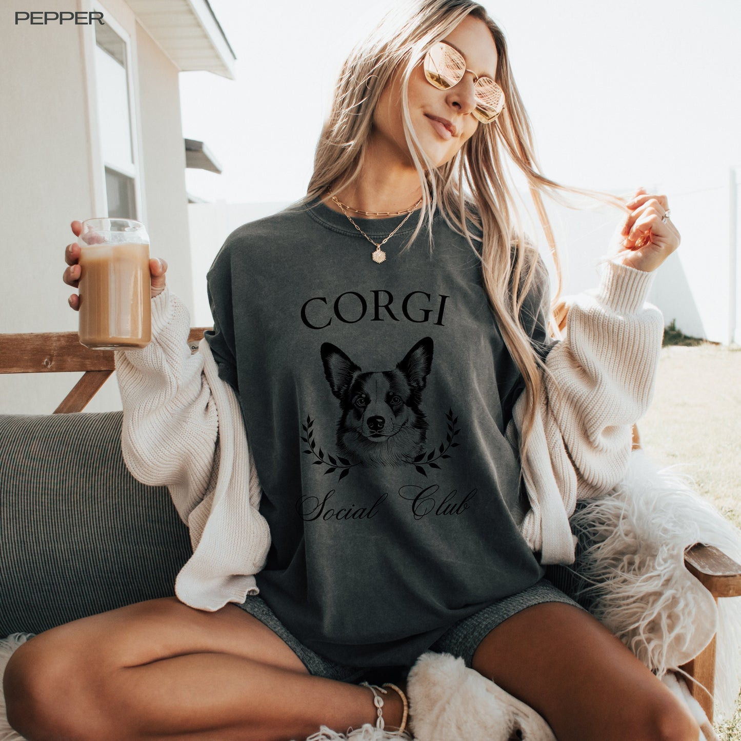 Corgi social club t-shirt, comfort colors shirt, corgi gifts, pembroke welsh corgi, dog mom gift, girlfriend birthday gift, mothers day gift