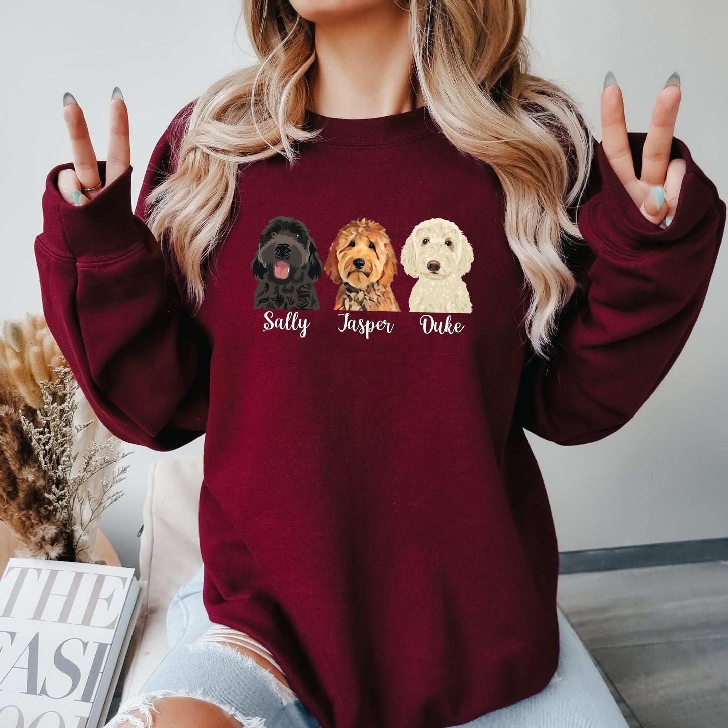 Name Golden doodle sweatshirt, doodle gifts, doodle lover shirt, niece birthday gift, mothers day gift, 4th of july gift, cottagecore