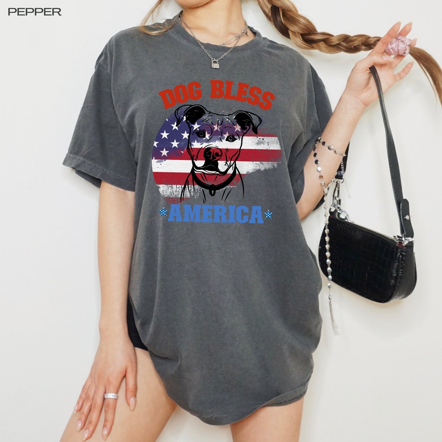 Dog Bless America Pitbull shirt, American shirt, 4th of July shirt, pitbull gifts, pitty mom shirt, sister birthday gift, mothers day gift