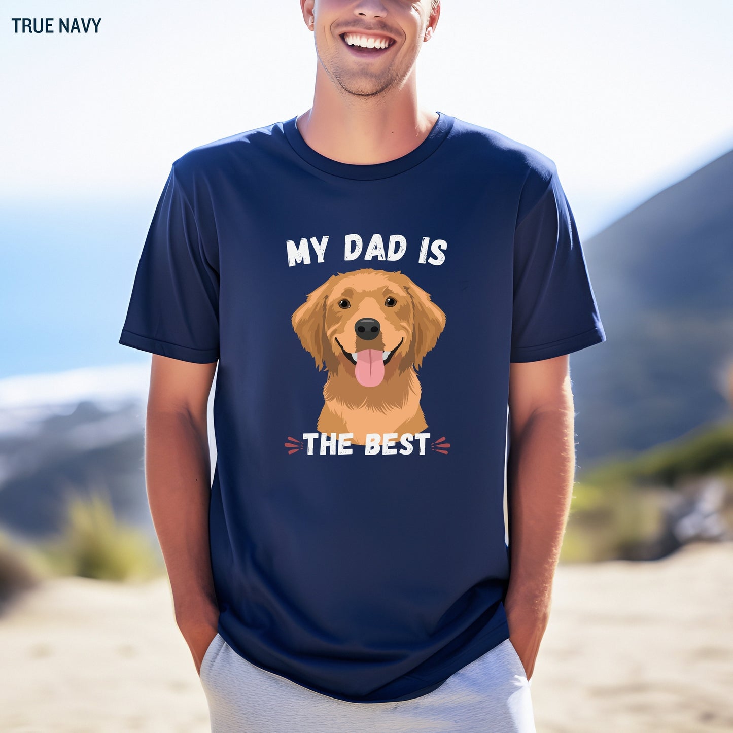 Best Golden retriever dad shirt, best dog dad t-shirt, comfort colors, retriever gifts, boyfriend birthday gift, husband anniversary gift