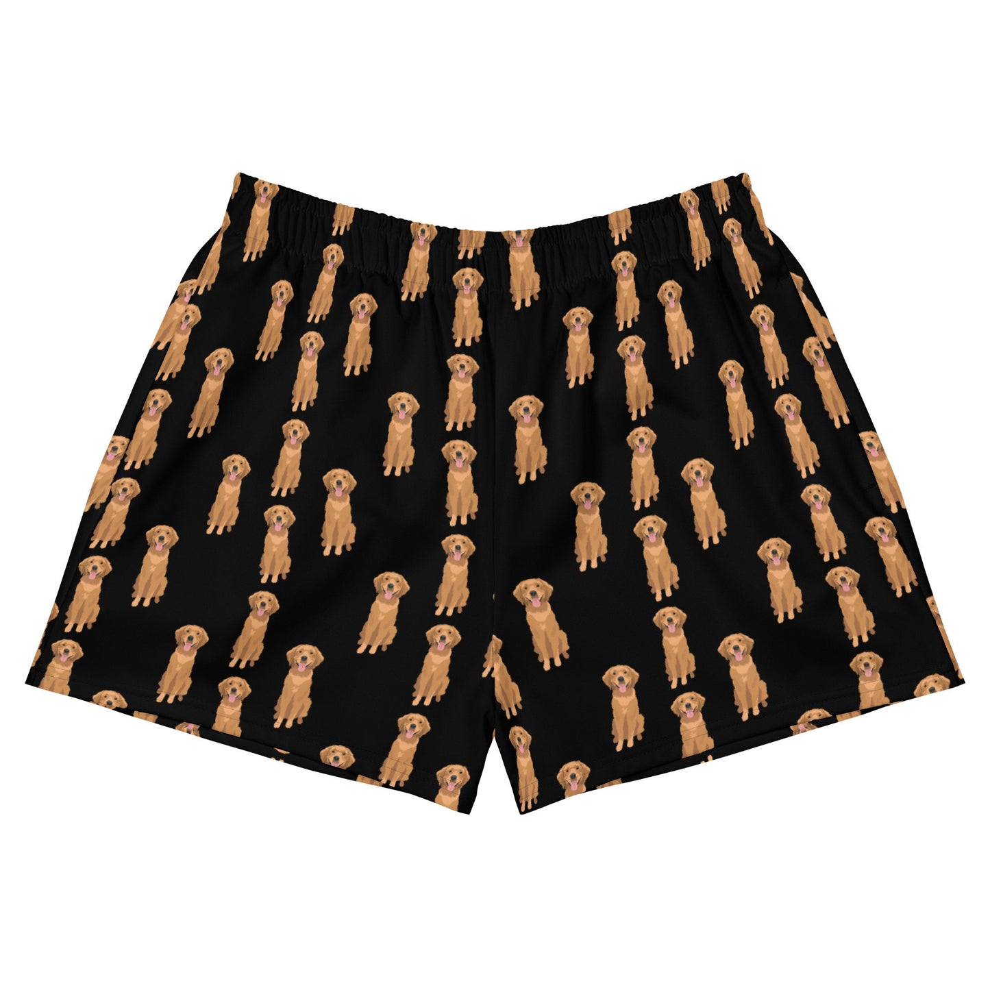 Black Golden retriever shorts, womens athletic shorts, retriever pants, golden mom gift, retriever gift, dog shorts, sister birthday gift
