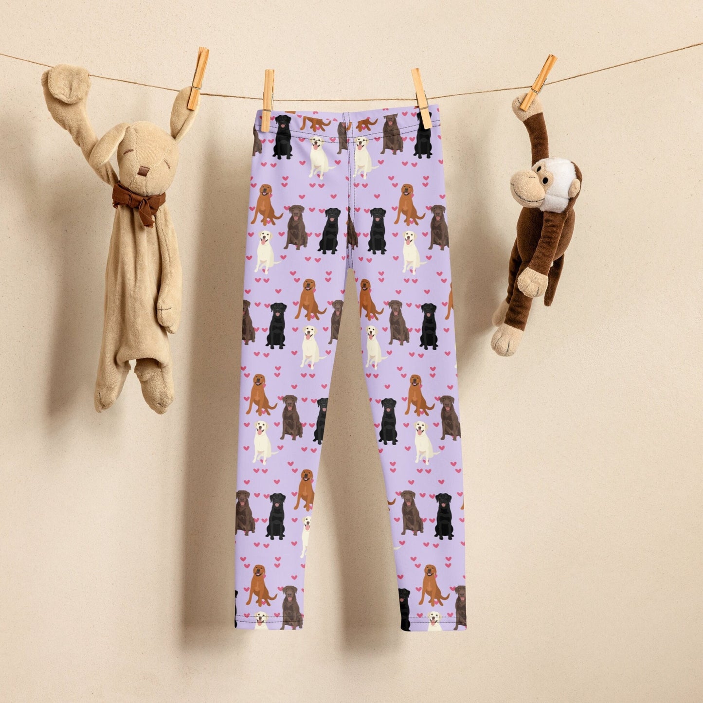 Labrador leggings for kids, labrador gifts, fox red lab, toddler labrador pajama bottoms, niece birthday gift, toddler sports pants