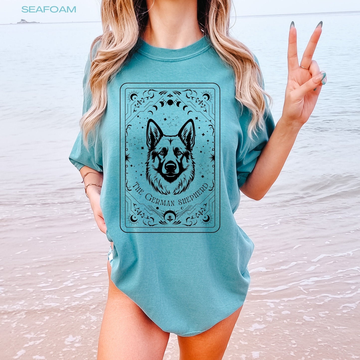 German Shepherd tarot shirt, shepherd gifts, dog mom shirt, vintage tee, sister birthday gift, shepherd owner t-shirt, girlfriend gift