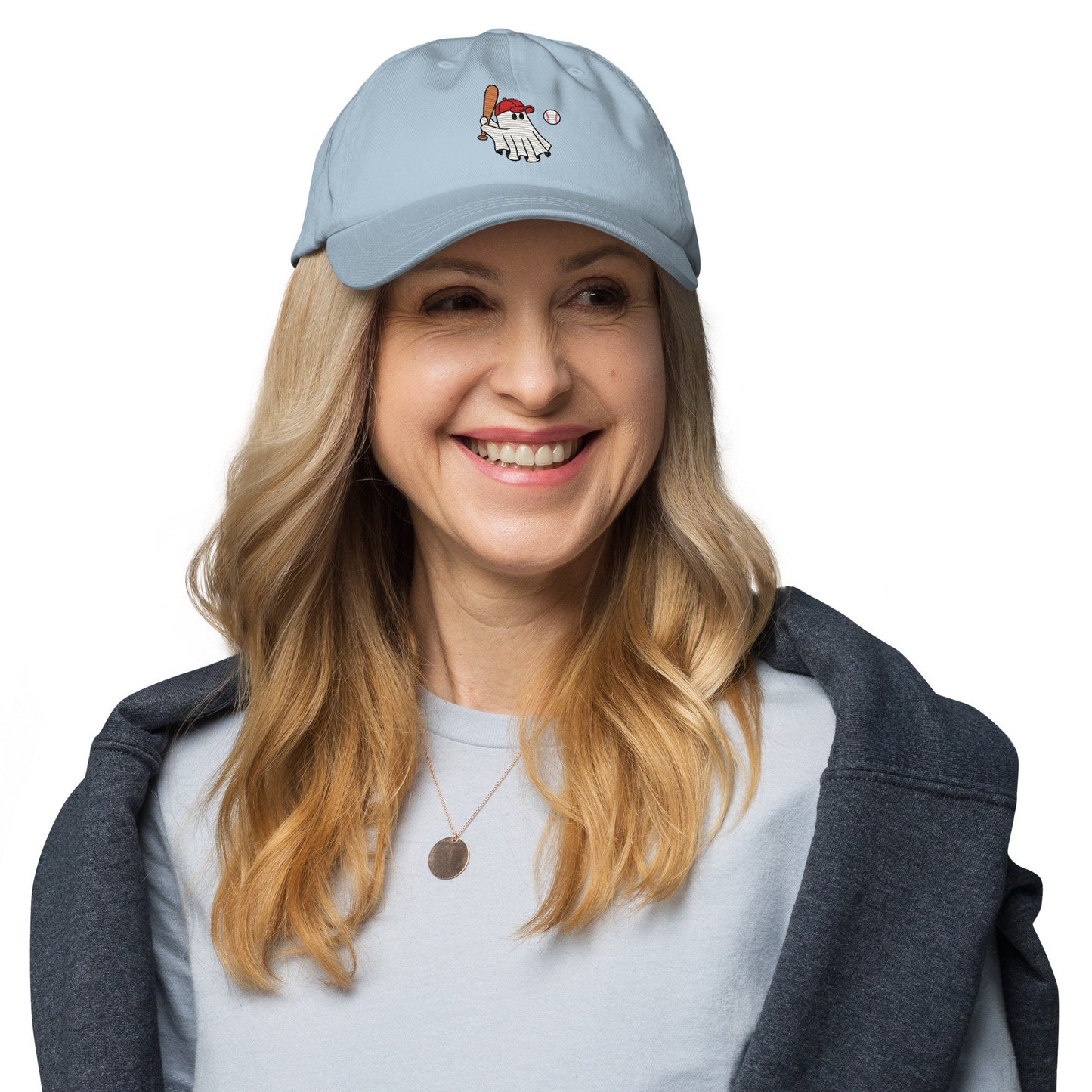 Baseball ghost hat, Halloween embroidered hat, vintage matching couple baseball caps, spooky season snapback, Halloween gifts, baseball gift