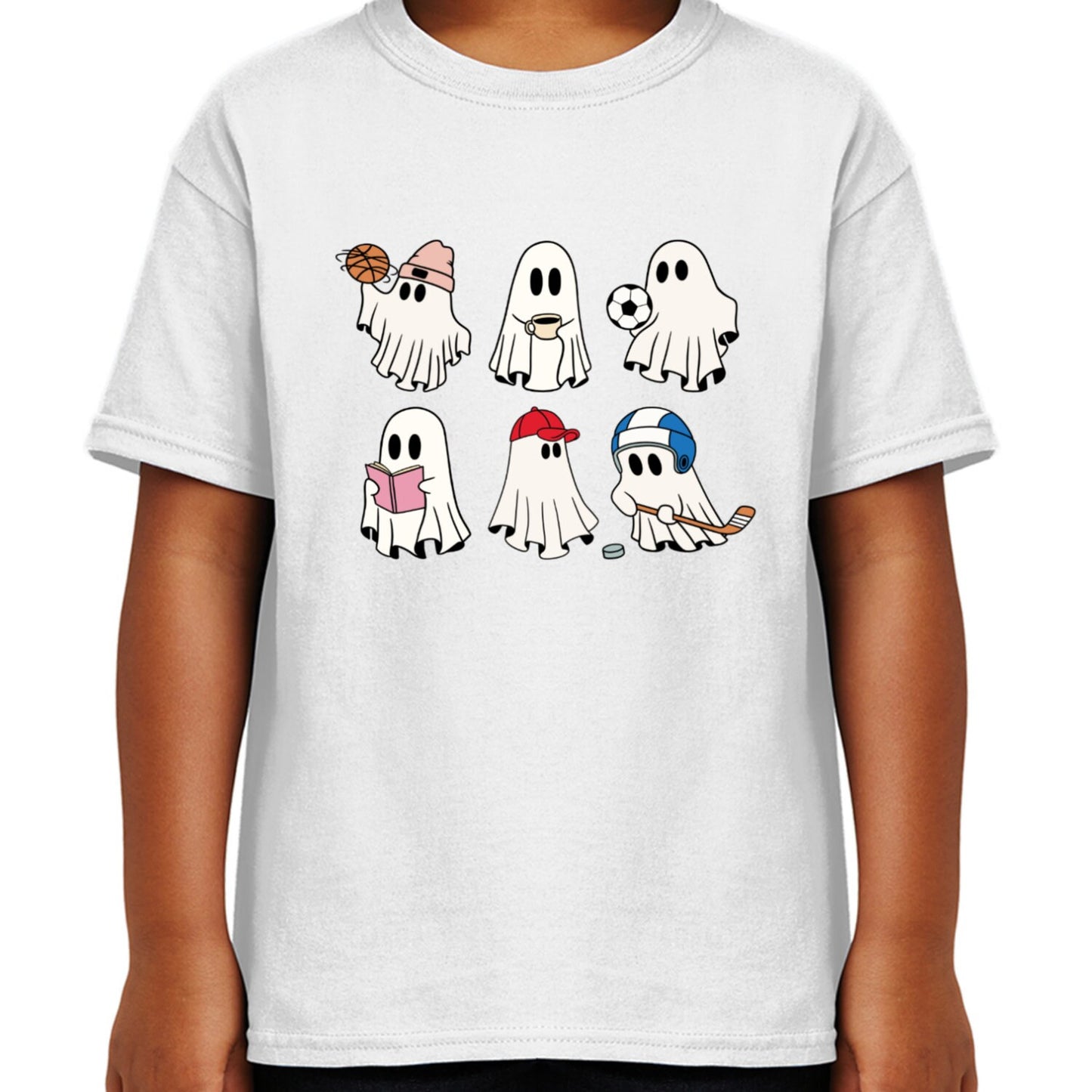 Back to school ghost shirt youth, basketball shirt, hockey shirt, football shirt, first grade school shirt, kid Halloween gift, september
