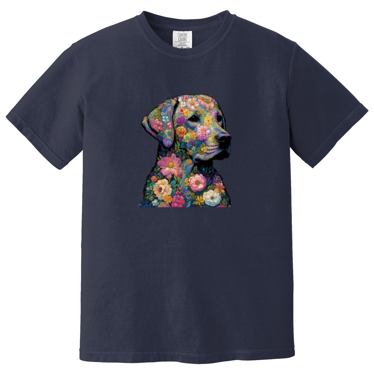 Claude Monet Labrador Retriever t-shirt, comfort colors shirt, art nouveau tee, lab mom shirt, wildflower, cottag ecore, wife birthday gift