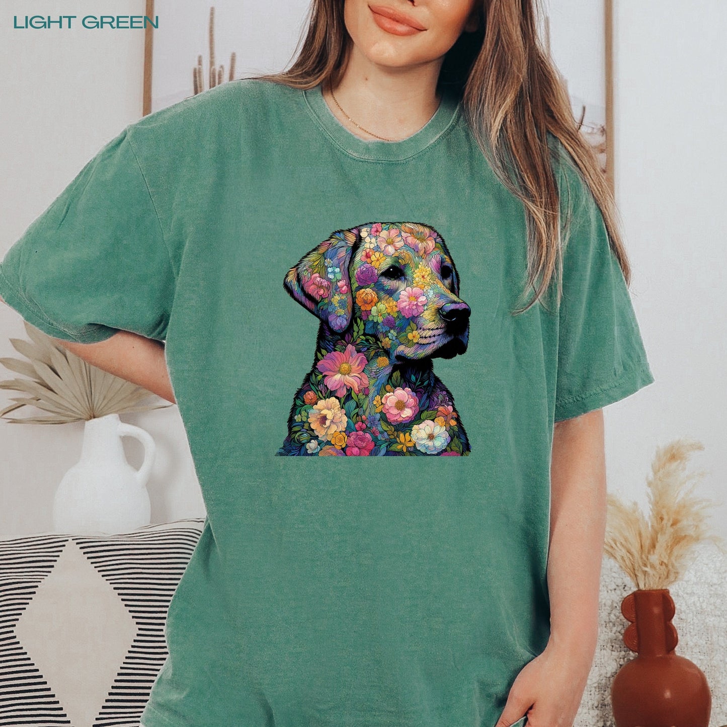 Claude Monet Labrador Retriever t-shirt, comfort colors shirt, art nouveau tee, lab mom shirt, wildflower, cottag ecore, wife birthday gift