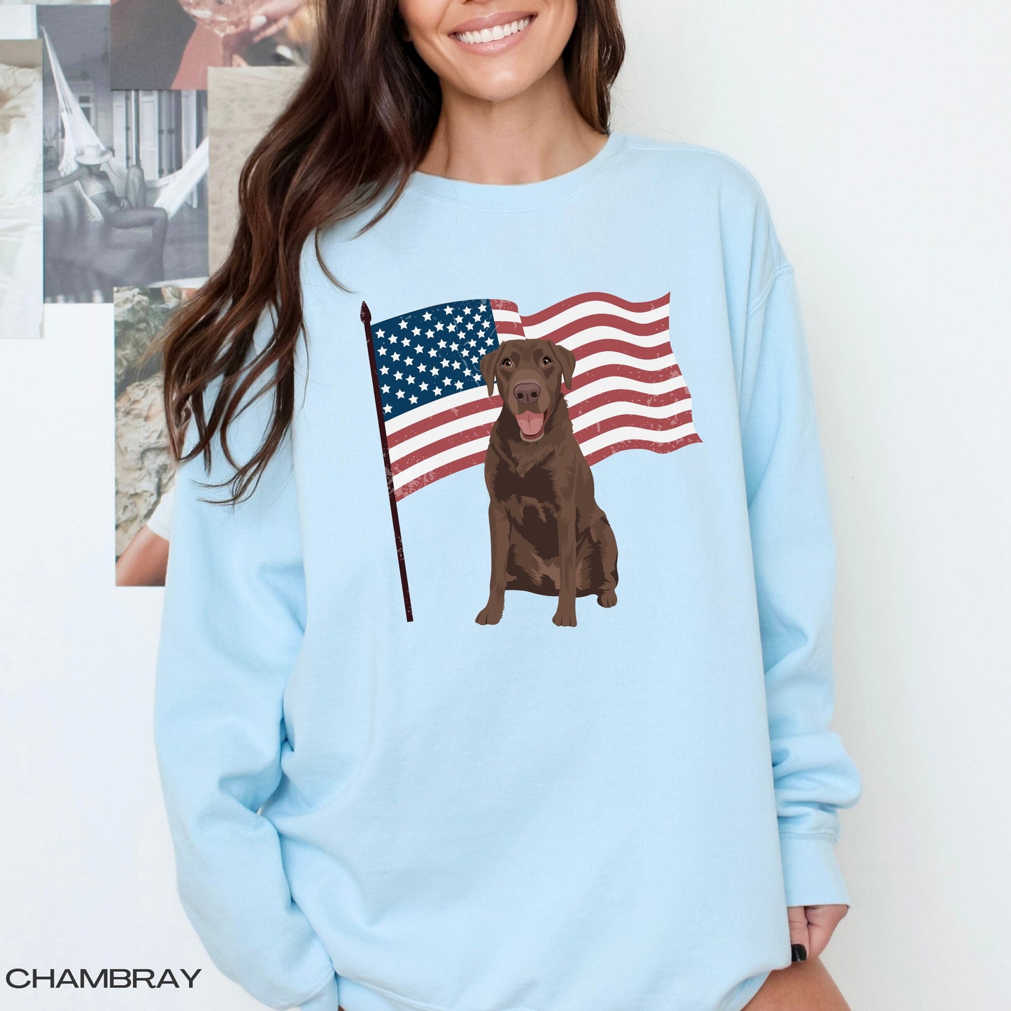 American Labrador Retriever Sweatshirt, comfort colors 1566, wife birthday gift, retriever gift, usa president election shirt, lab mom shirt