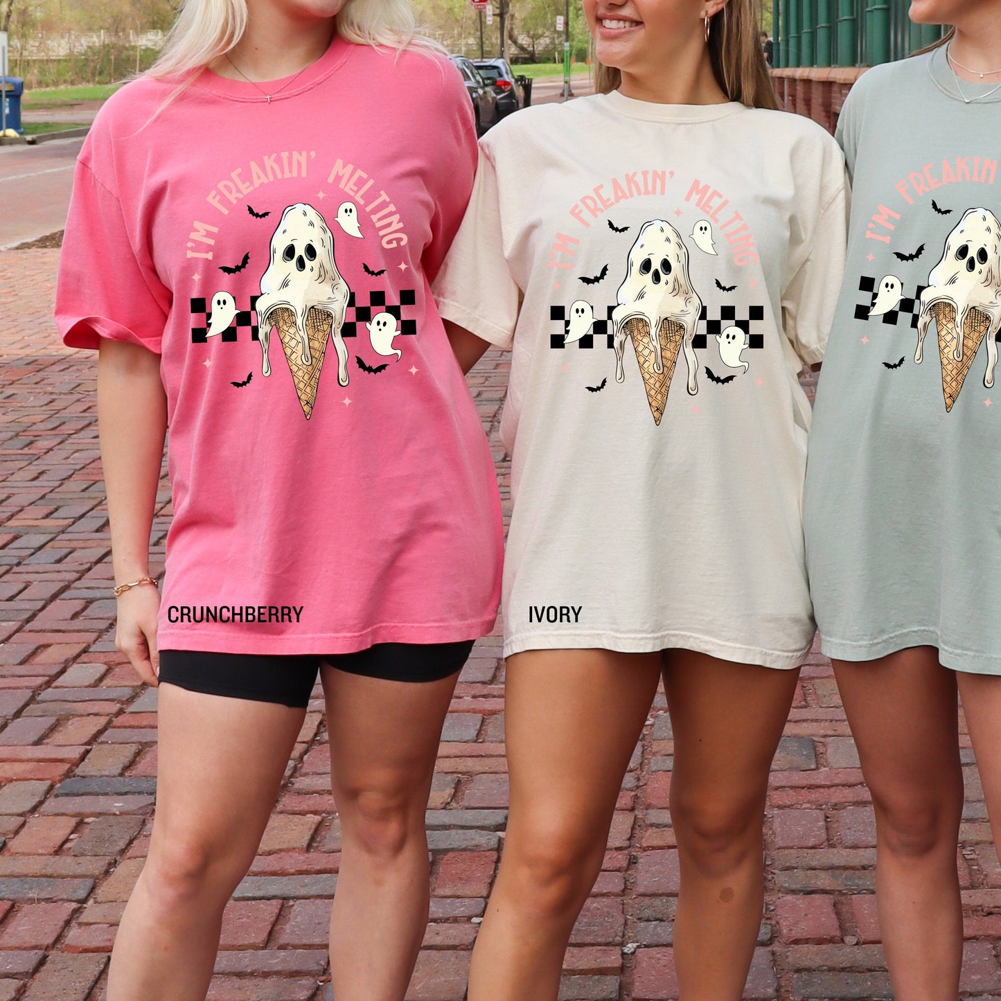 Hot Summer Melting Ice Cream 90s Shirt, festival gift for her, y2k beach girl vacation shirt, funny sister college shirt, spooky season