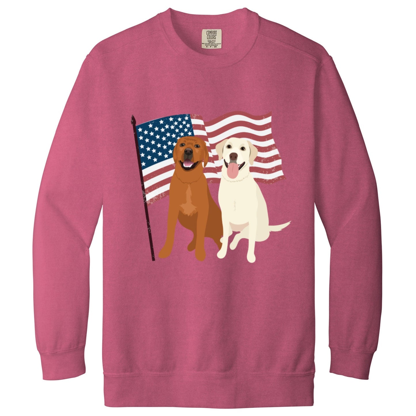 American Labrador Retriever Sweatshirt, comfort colors 1566, wife birthday gift, retriever gift, usa president election shirt, lab mom shirt