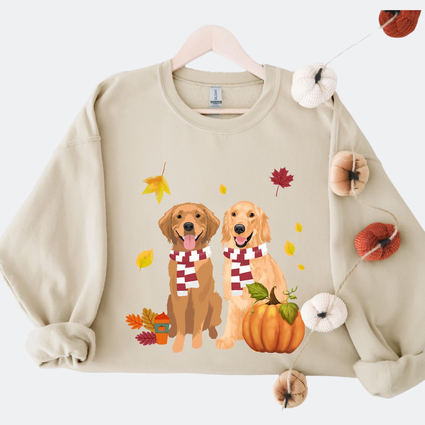 Fall Pumpkin Golden retriever sweatshirt