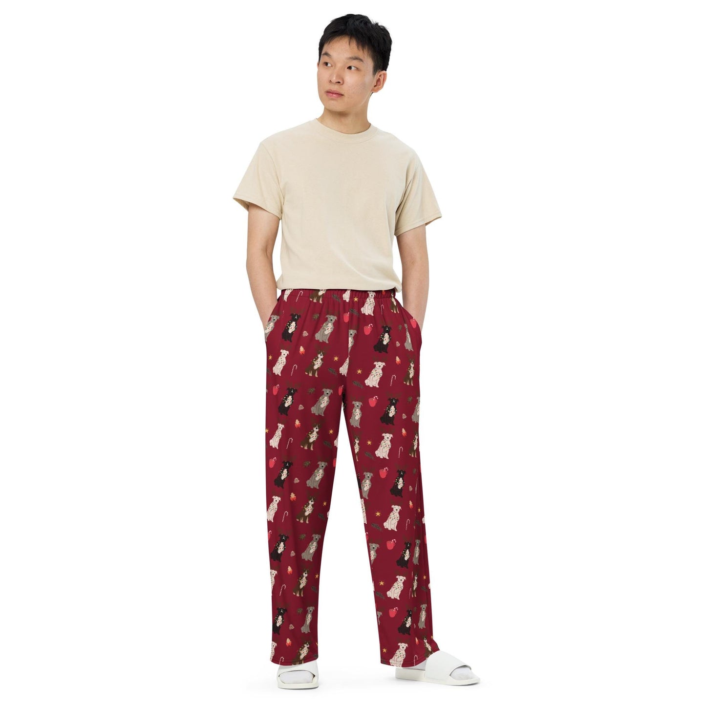 Christmas Pitbull Pajama Pants, Pitbull gifts, dog pajama pants, pitty gifts, young adult pants, wife birthday gift, fall lounge pants