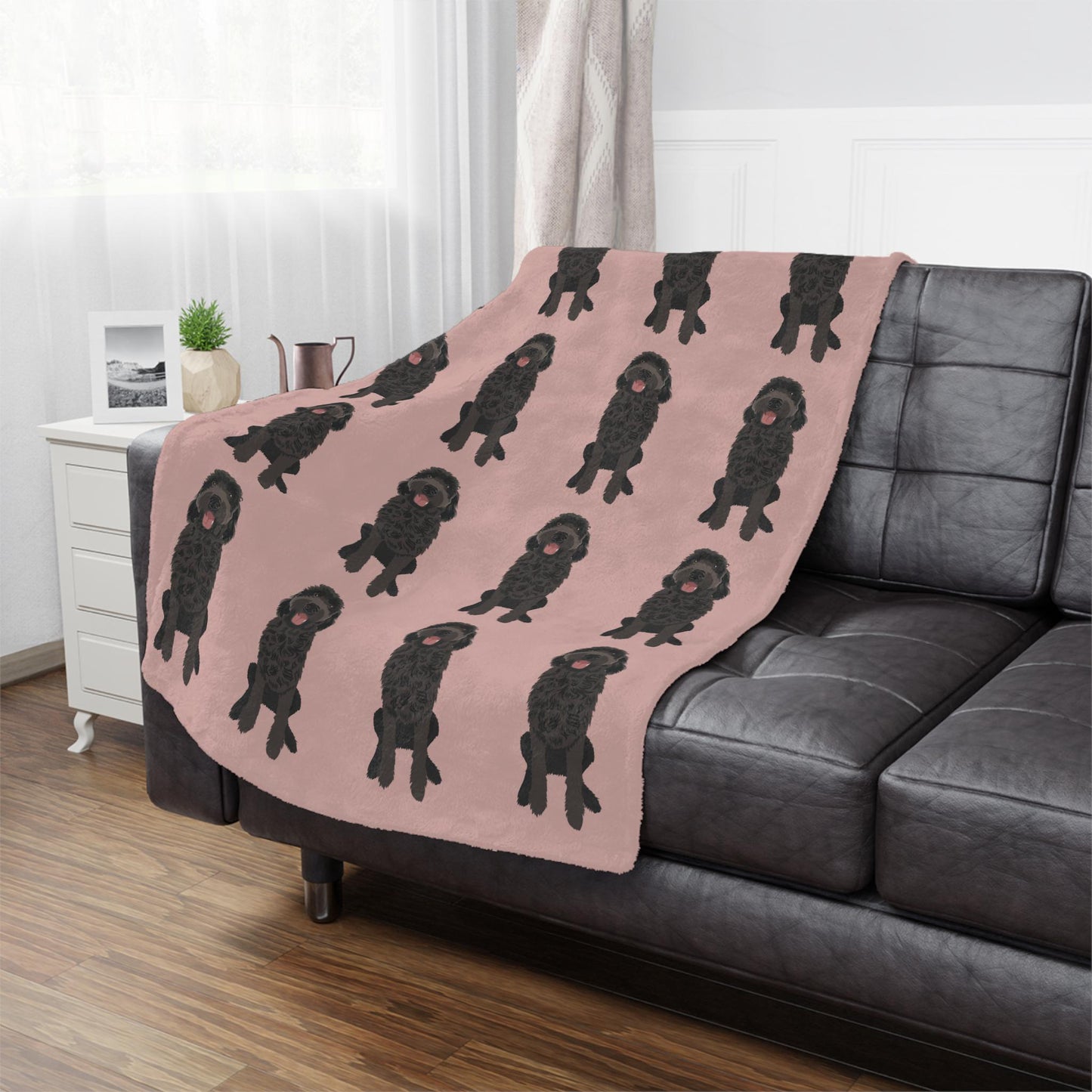 Black Goldendoodle minky blanket, Goldendoodle gifts, boy baby shower gift, doodle blanket, newborn baby blanket gift, doodle Christmas gift