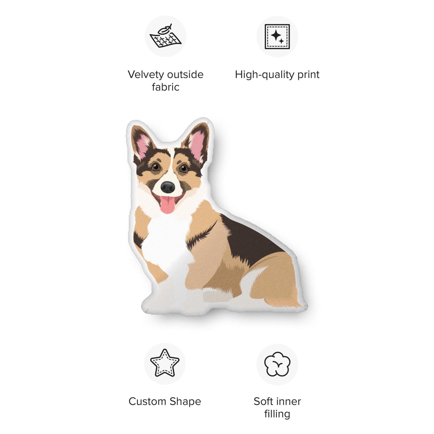 Custom Shape Corgi pillow Made In The USA, fall corgi gifts, welsh pembroke, Halloween wife birthday gift, Christmas corgi owner home decor