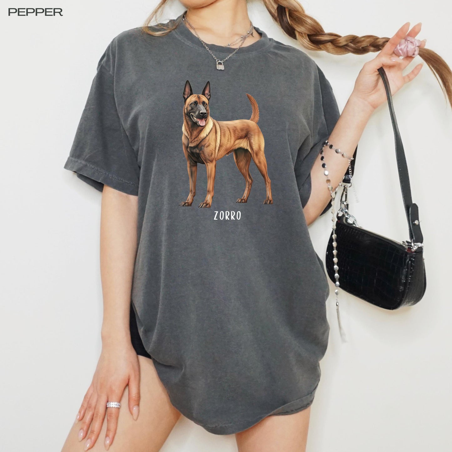 Belgian Malinois T-Shirt, fall dog mom gift, Belgian Shepherd gifts, Halloween dog name shirt, Christmas dog dad gift, Chien de Berger Belge