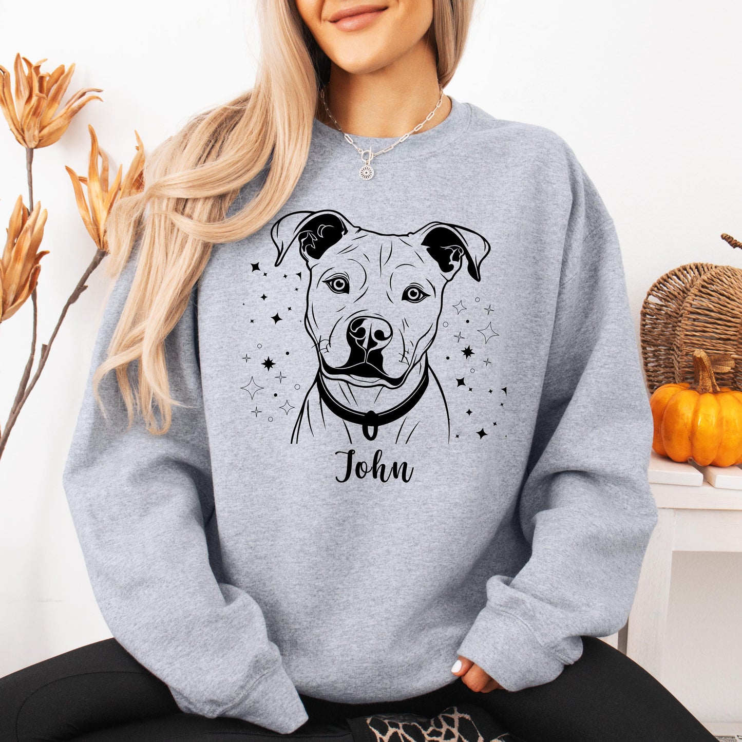 Personalized Pitbull Sweatshirt, pitbull gifts, sister Christmas pitbull owner shirt, fall Pit Bull mama, wife birthday gift, pitty shirt