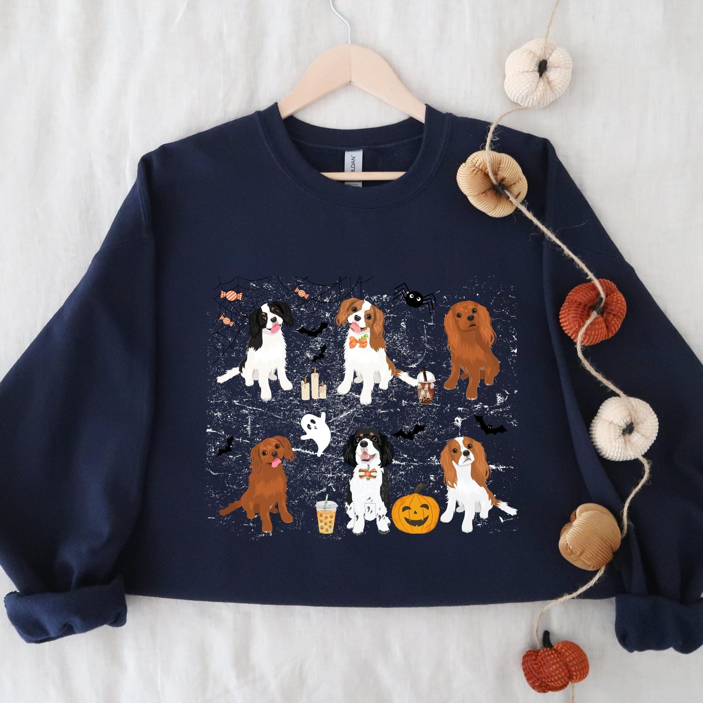 Spooky Halloween Cavalier Spaniel sweatshirt