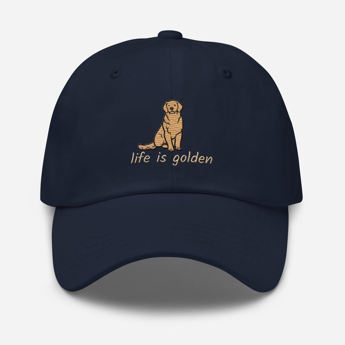 Embroidered golden retriever hat