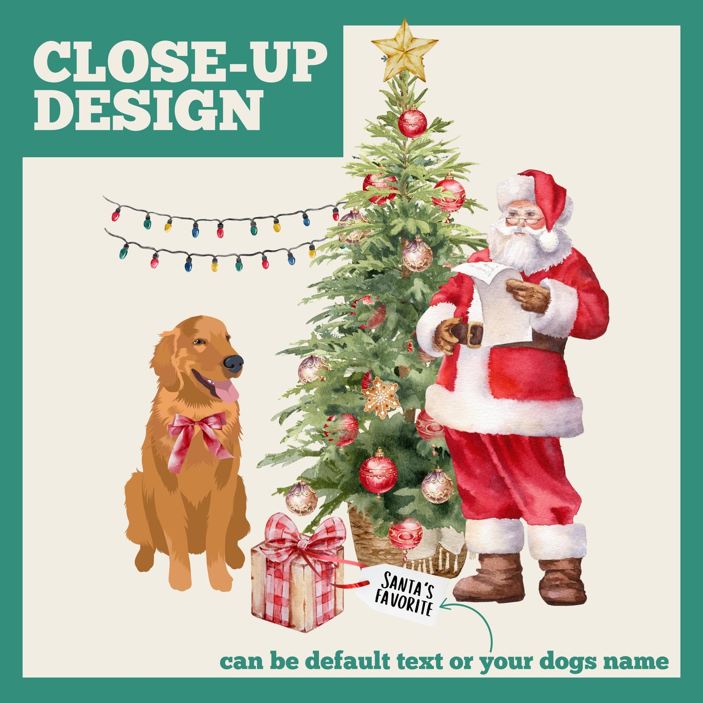 Santa's Favorite Golden Retriever Sweatshirt, Christmas golden gift, winter retriever shirt, anniversary gift, thanksgiving sweater