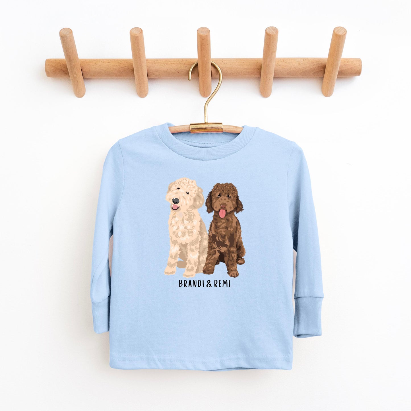 Toddler Goldendoodle Shirt With Long Sleeves, charming dog lover shirt, perfect gift for pet parents, animal lover shirt, doodle gifts