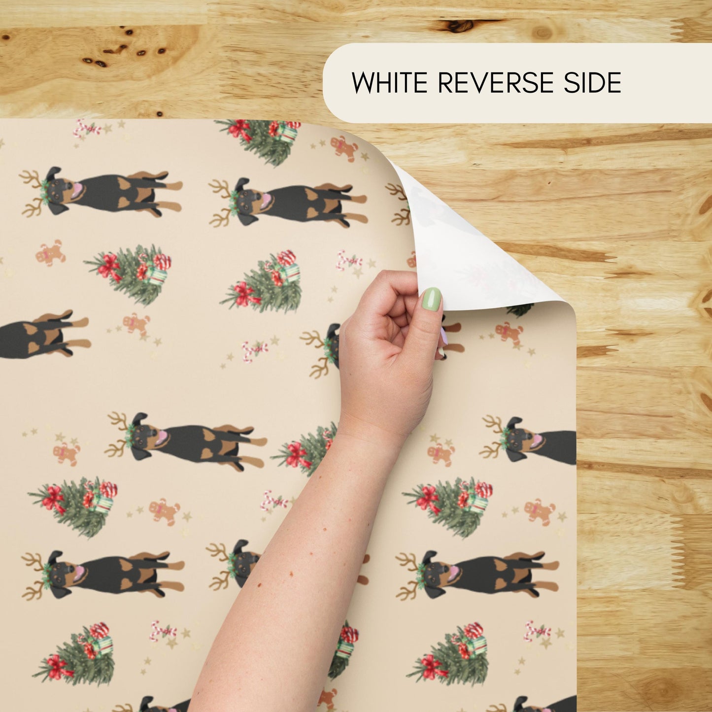 Christmas Doberman Wrapping Paper Sheets, doberman gift, doberman dog owner gift, stocking stuffer, dobbie xmas festive gift