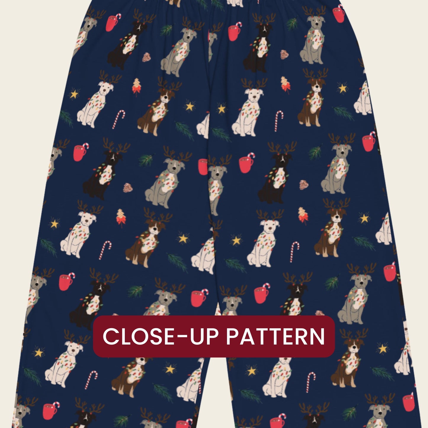 Christmas Pitbull Pajama Pants, Pitbull gifts, dog pajama pants, pitty gifts, young adult pants, wife birthday gift, fall lounge pants